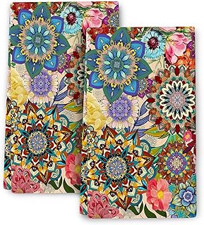 10 Single Wall Kitchen Ideas That Work Surprisingly Well 10 Boho Floral Kitchen Towels Decorative Set of 2, Colorful Flowers Dish To...