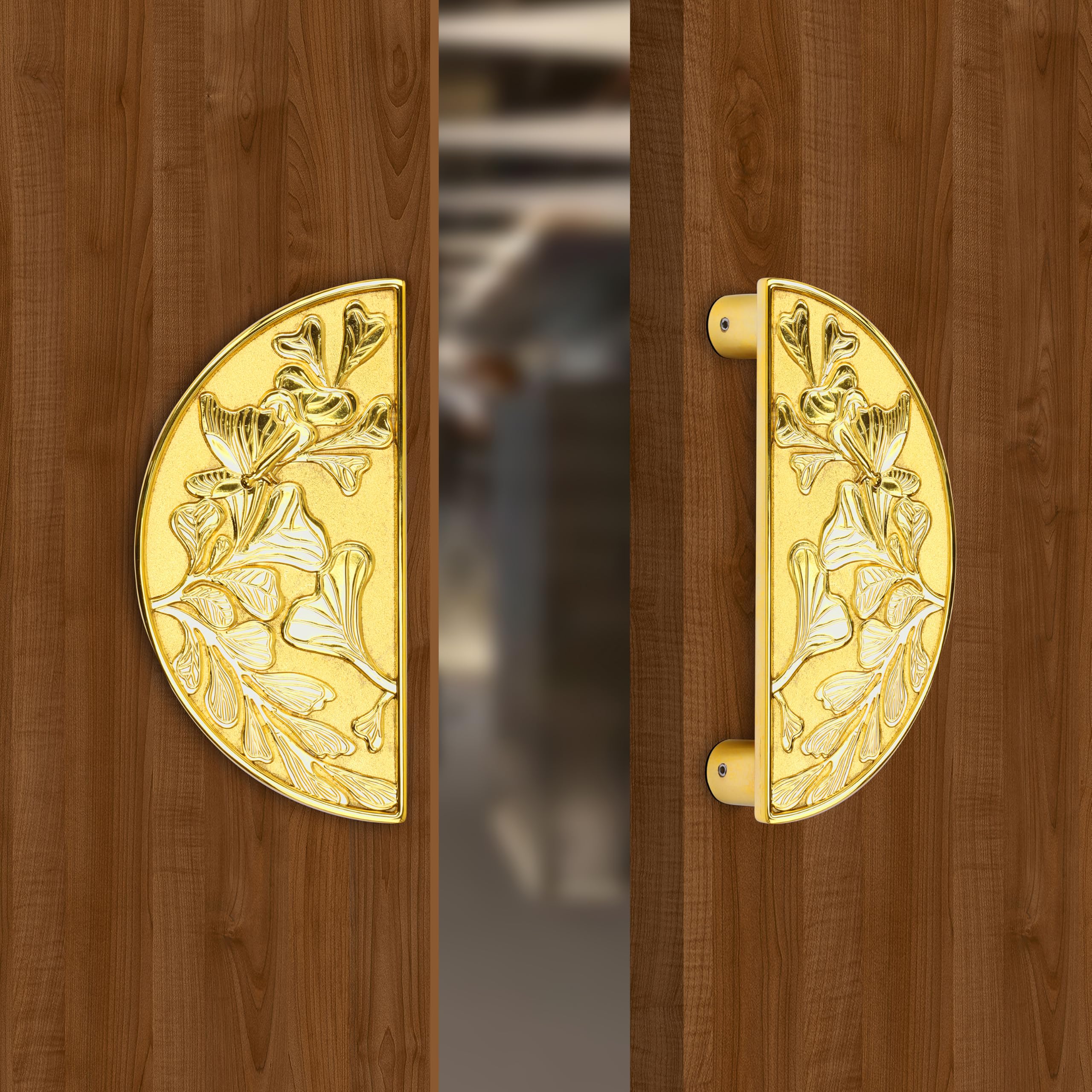 Plantex Heavy Duty Door Handle for Main Door/Door & Home Decor/8-inches Round Shape Main Door Handle/Door Pull Push Handle Set (275-Golden Finish) - 3 Years Warranty (B0B369RPTW) Amazon Price History, Amazon Price Tracker
