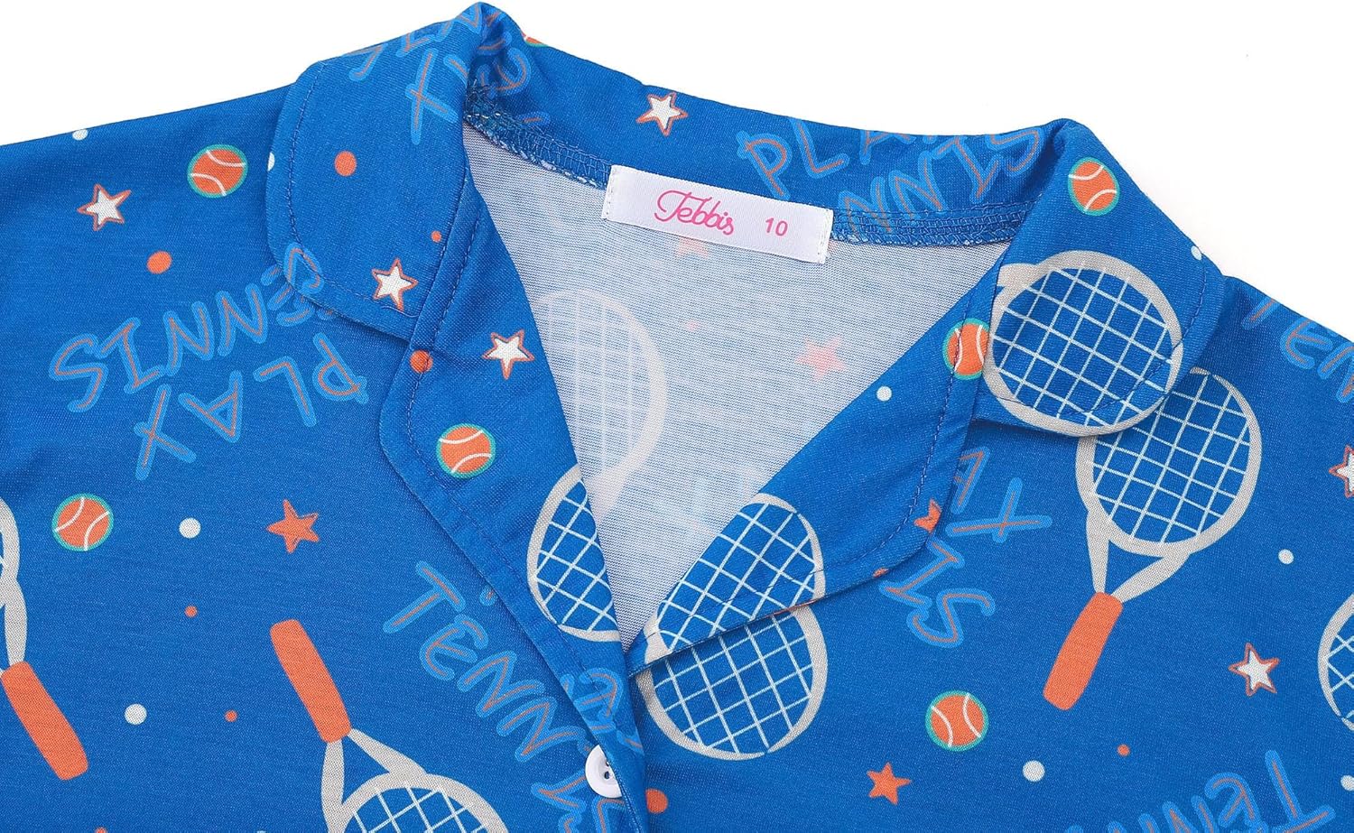 Tebbis Boys 2-Piece Pajamas - Black Video Game Controllers Print Long Sleeve Notch Collar Button Soft PJs Size 6-18 - Image 2