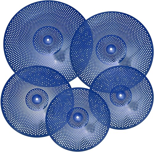 Miniatura 26 de MECCANIXITY Juego de platillos silenciosos de 14 pulgadas, 16 pulgadas, 18 pulgadas, 20 pulgadas, platillos de práctica de bajo volumen con bolsa