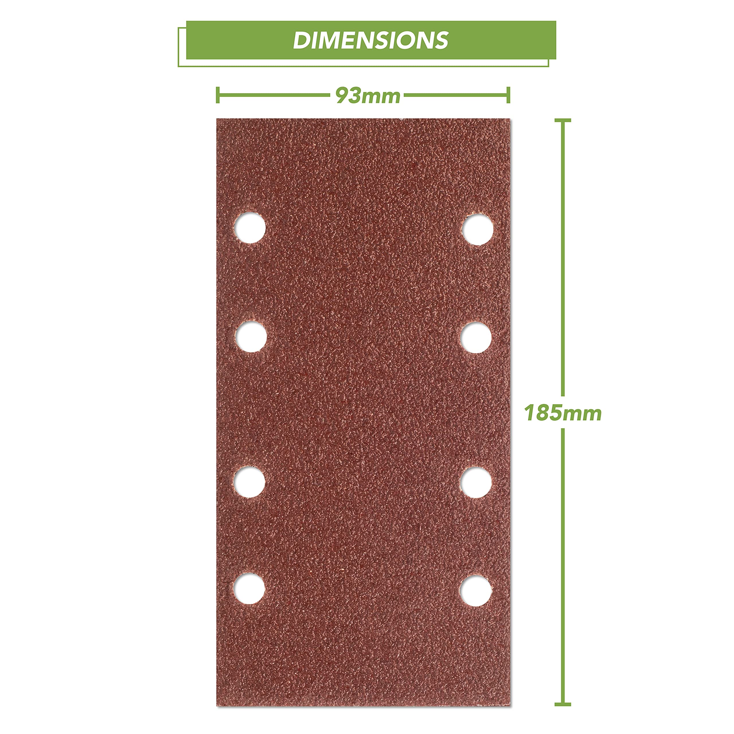 60 Carte Vetrata Per Levigatrice A Delta - 140x90mm, Grana 40-240, 5 Fori Aspirazione, Per Black & Decker - Foto 4