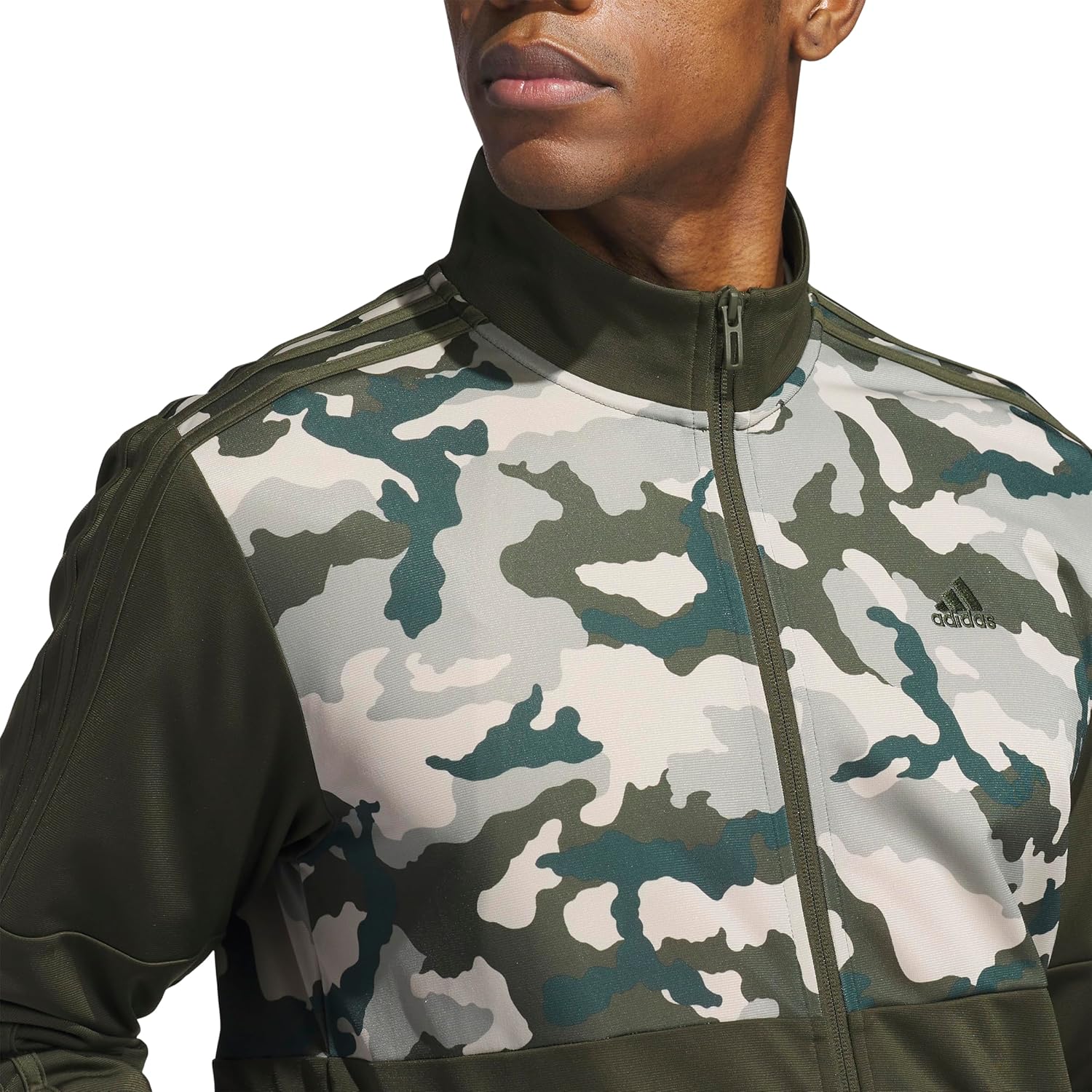 adidas mens Essentials Camouflage Tricot Track Jacket - Image 3