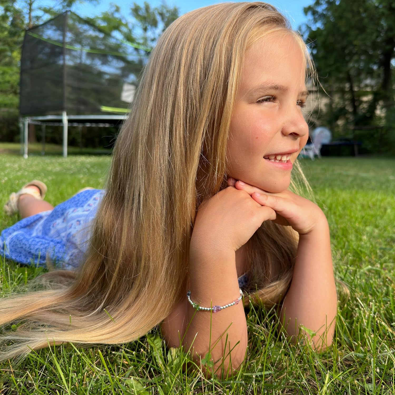 Baby Crystals Sterling Silver Charm Bracelets for Girls, Butterfly Bracelets Embellished with 8mm Butterfly European Crystals - Image 5