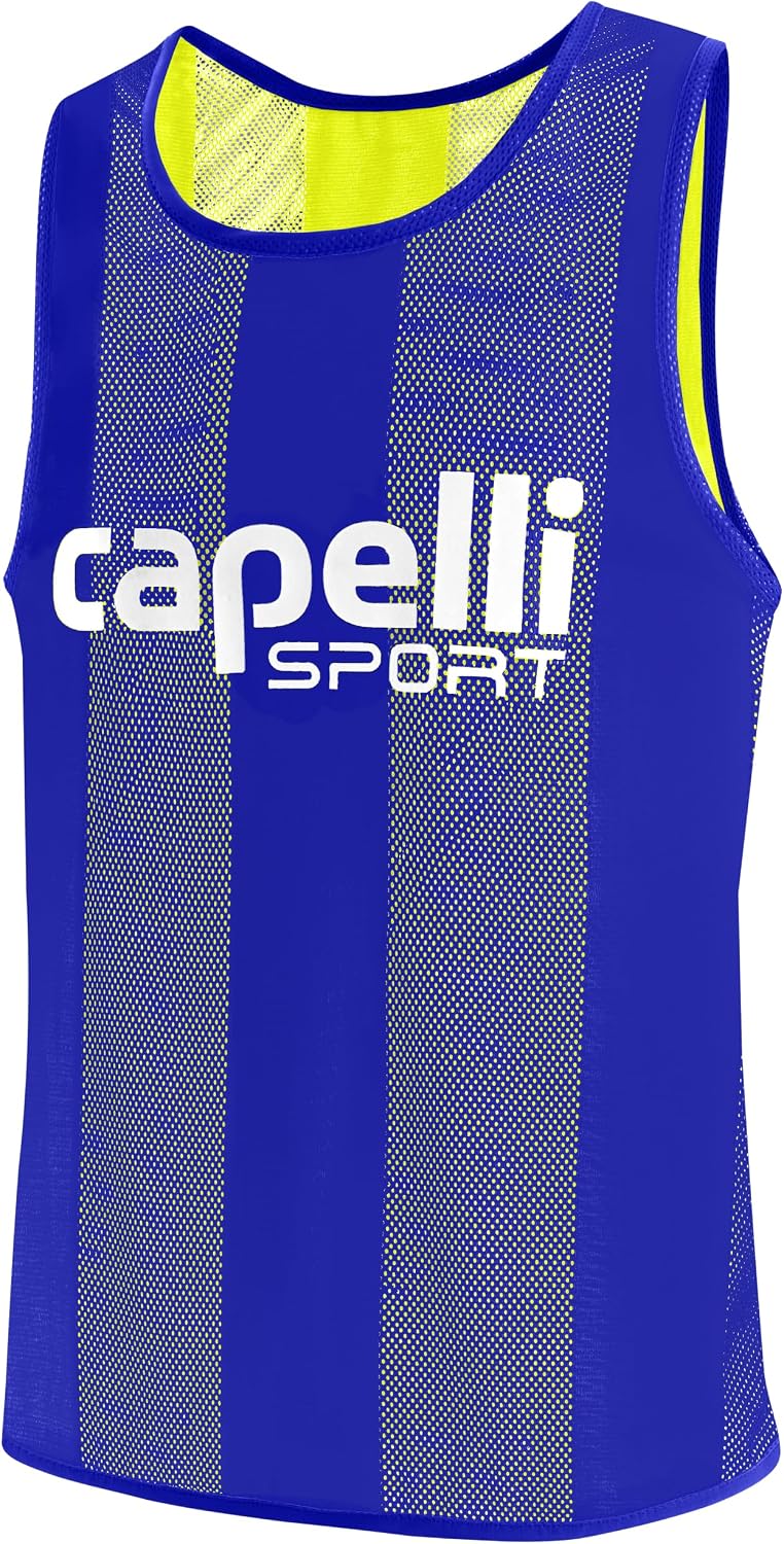 Capelli Sport Unisex Adult Sports Pinnie, Team Scrimmage Mesh Practice Vest for Soccer, Football, and Basketball