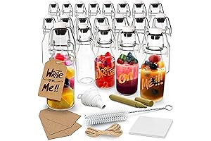 Nevlers Limoncello Kit: 20 Pack 4oz Swing Top Glass Bottles for Homemade Limoncello