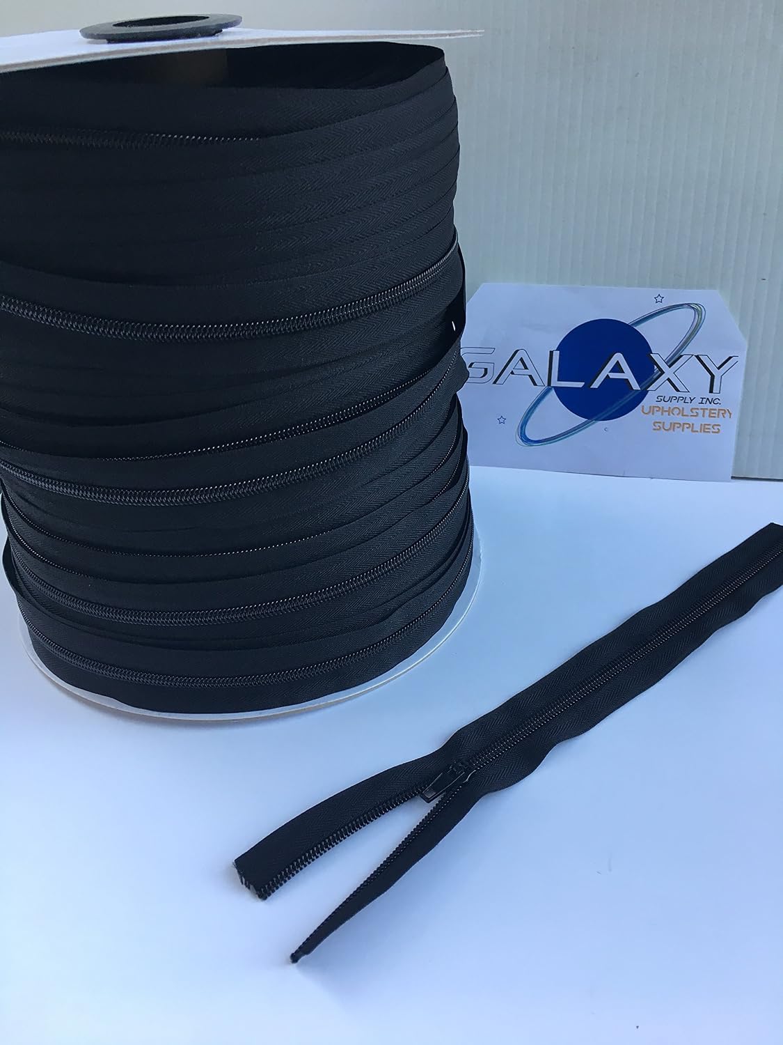 #5 Black Zipper Nylon, 220 Yard/roll, Free with 400 pcs Slider.