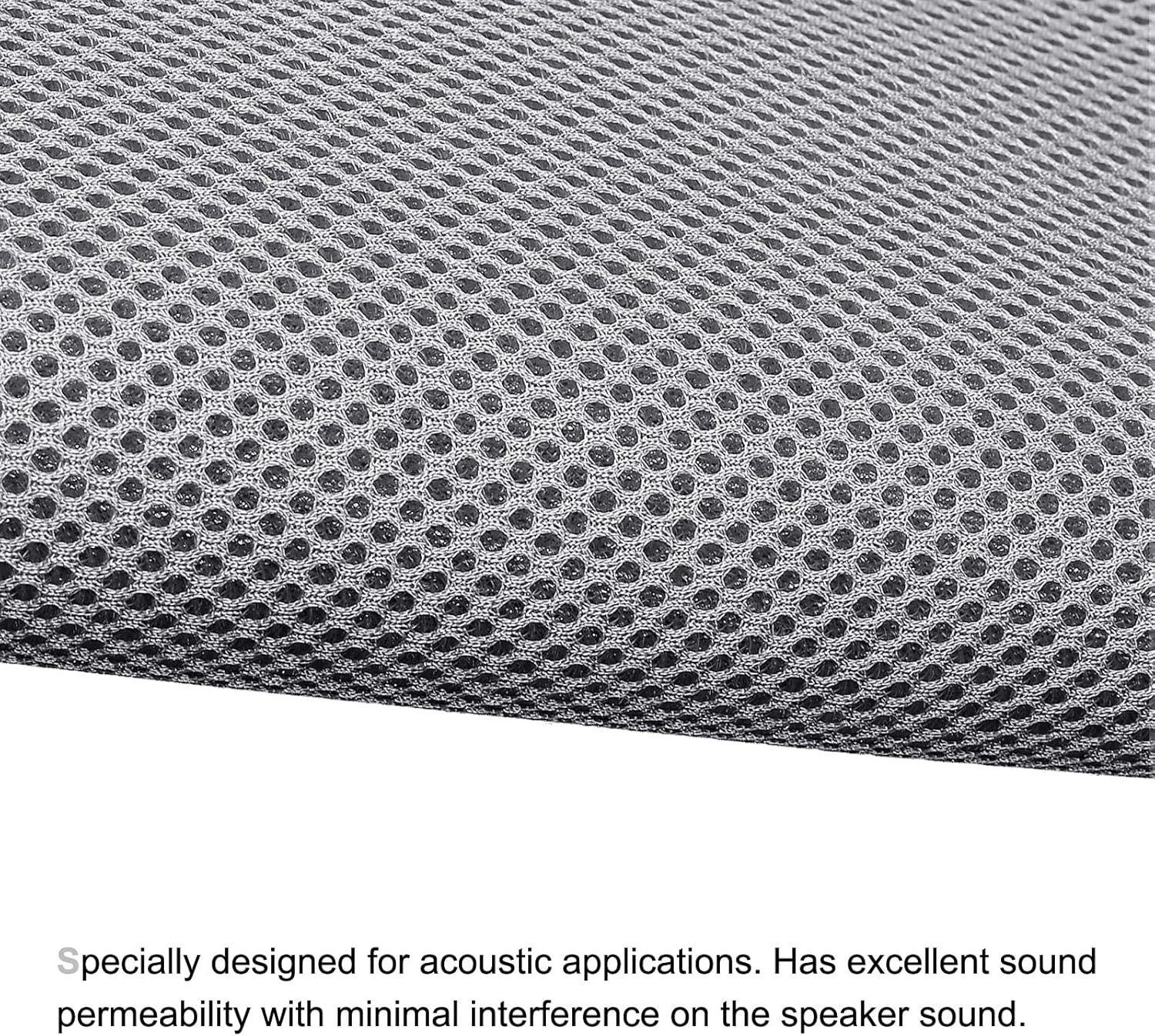 MECCANIXITY Speaker Grill Cloth 40 x 55 Inch Stereo Mesh Fabric Protective Dustproof Cloth for Home Speaker Repair Light Grey