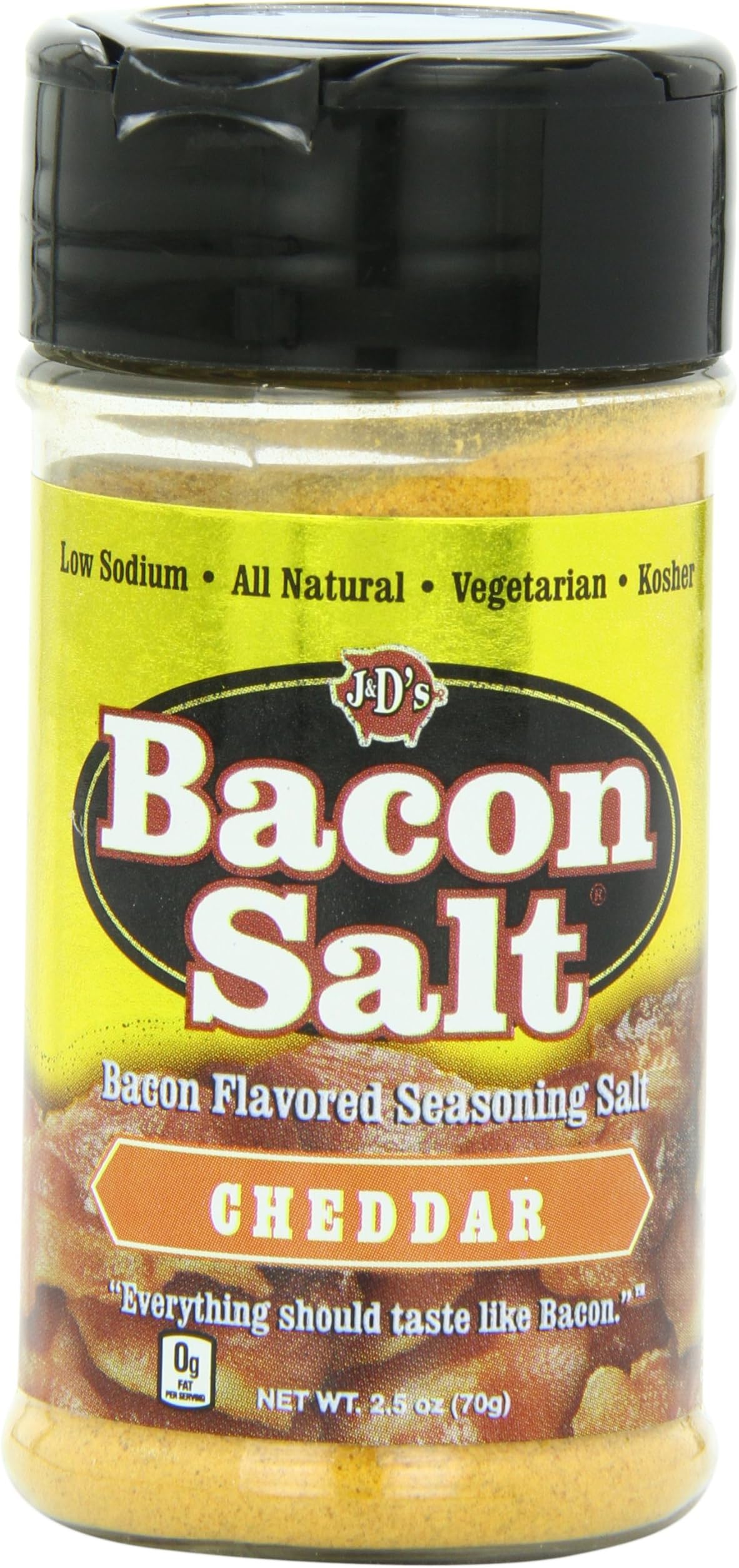 J&D'S Cheddar Bacon Salt Low Sodium Flavoured Seasoning Salt 70g JDS