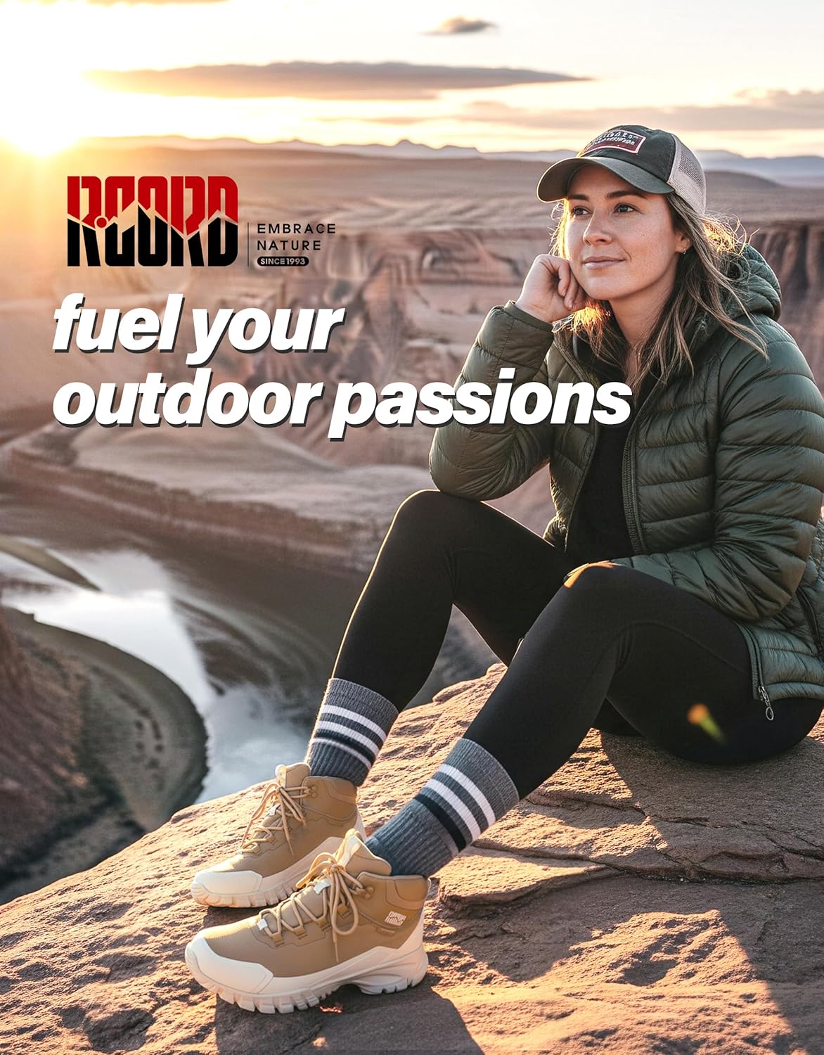 R CORD Hiking Boots Women Waterproof Non-Slip Breathable Womens Hiking Boots Ankle Support Womens Hiking Shoes Outdoor Trekking Camping Hiking Shoes Women Trekking Backpacking