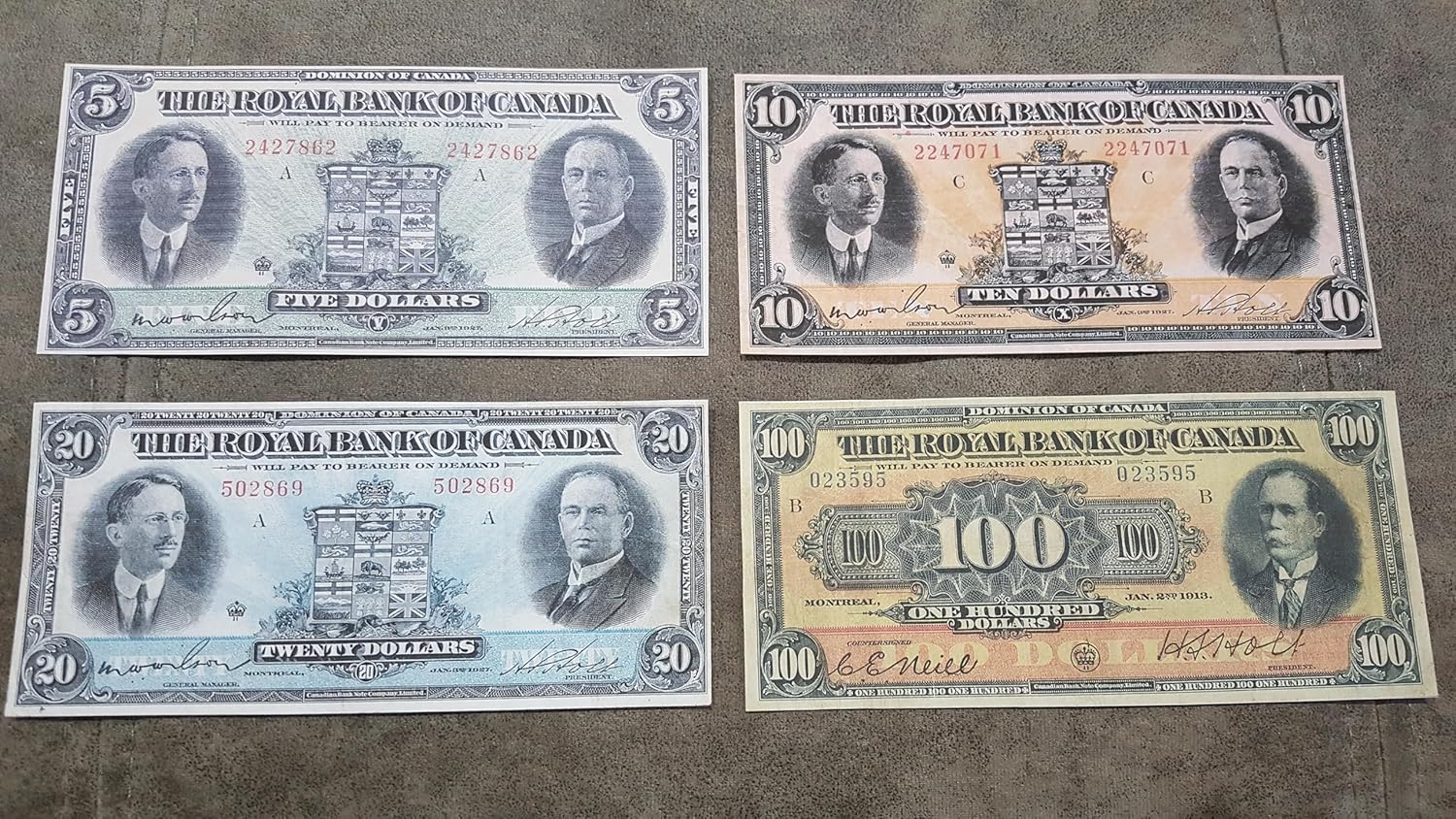 Reprint with W/M The Royal Bank of Canada 1909-1927 y.