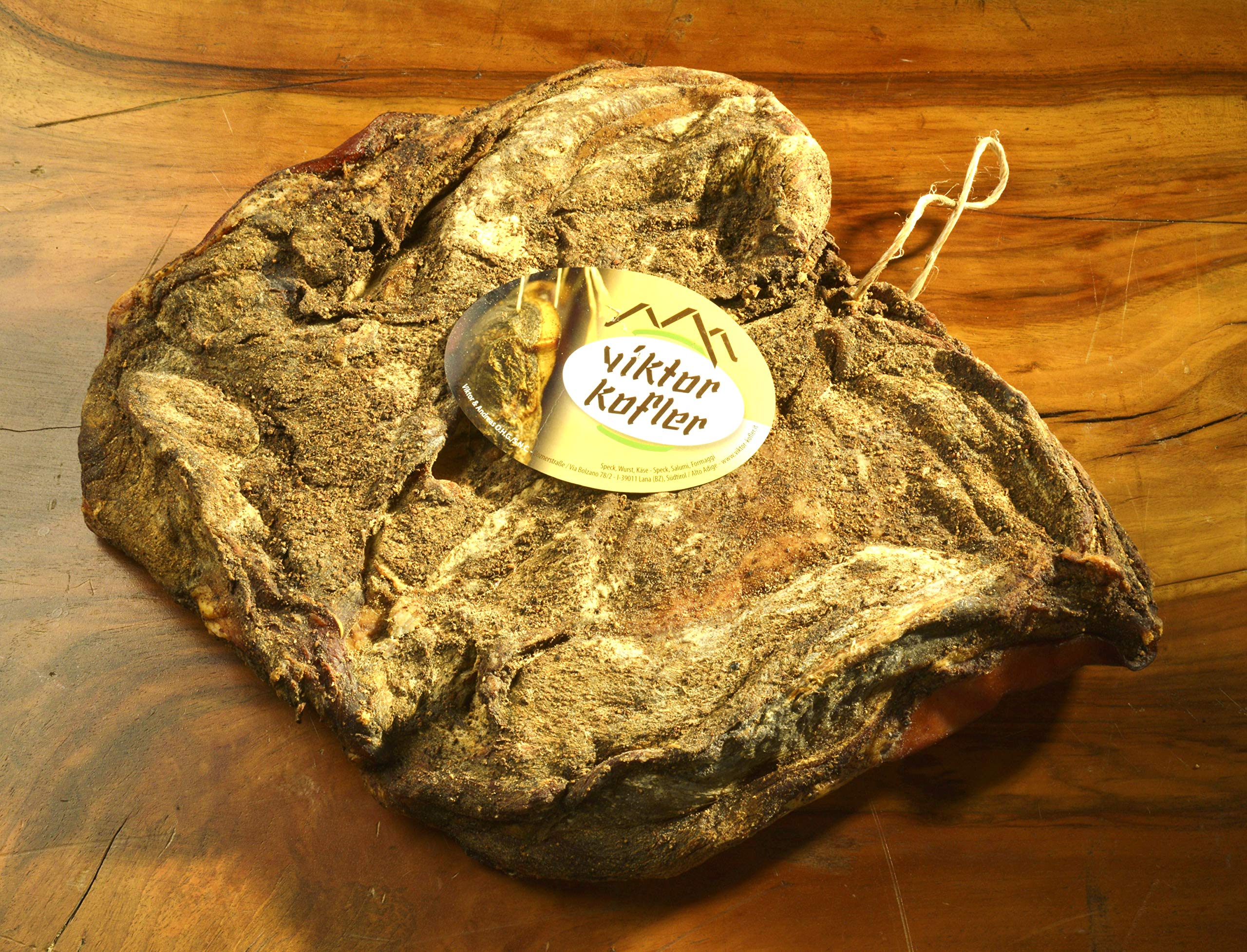 Südtiroler Speck, ganz - 1 ganzer Speck - 5,6kg - 1/1 Hamme - 6 Monate gereift- Spezialität von Viktor Kofler/Lana