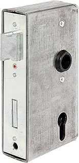 Alberts 417055 Schlosskasten | mit verzinktem Schloss | Stahl | Dornmaß 60 mm | 172 x 94 x 40 mm