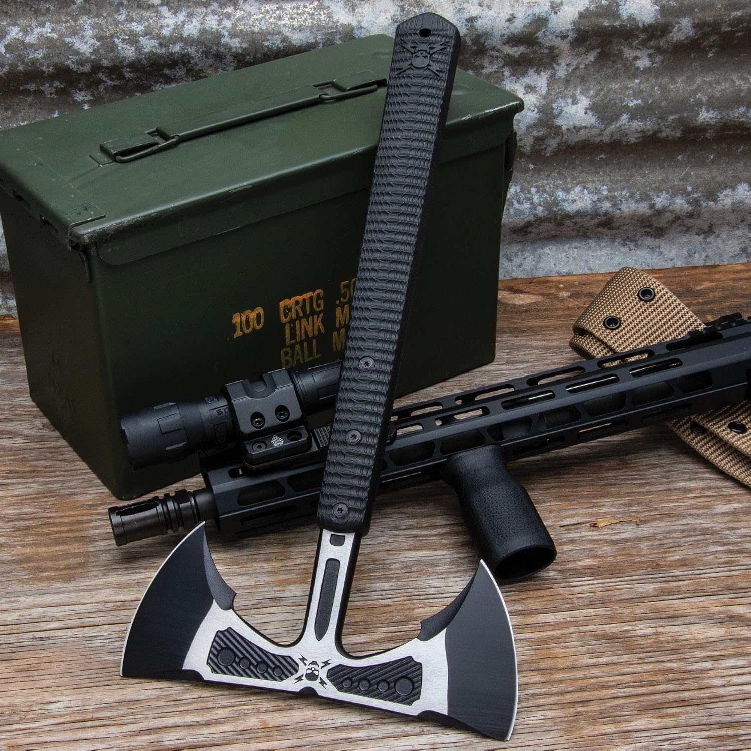 Liberator Double-Headed Infantry Tomahawk Axe and Sheath