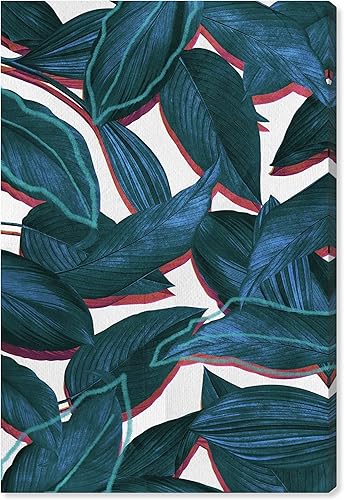 Wynwood Studio Lienzo artístico floral y botánico - Las Hojas, arte de pared para sala de estar, dormitorio y baño, 16 x 24 pulgadas, decoración del