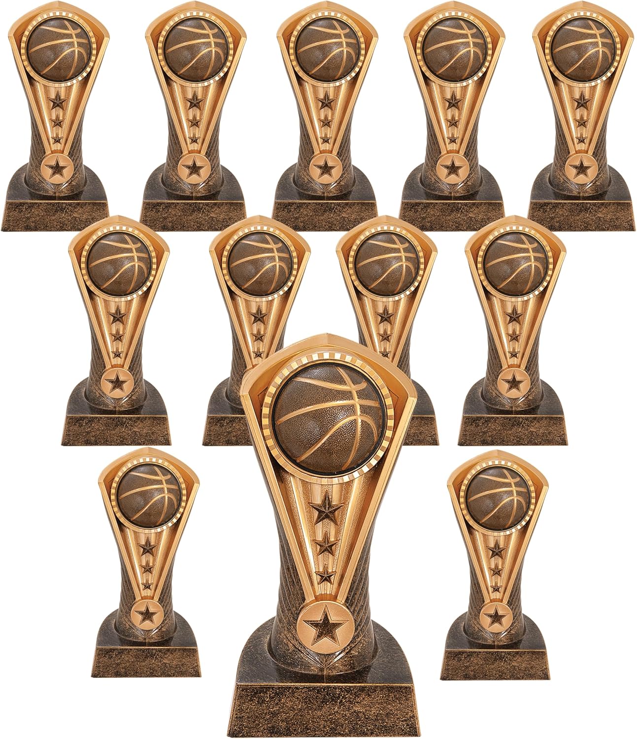 Express Medals Engraved or Blank, Single or Pack of 12, 6.5 Inch Cobra Basketball Trophies