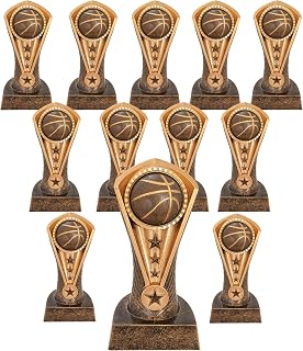 Express Medals Engraved or Blank, Pack of 12, 6.5 Inch Cobra Basketball Trophies