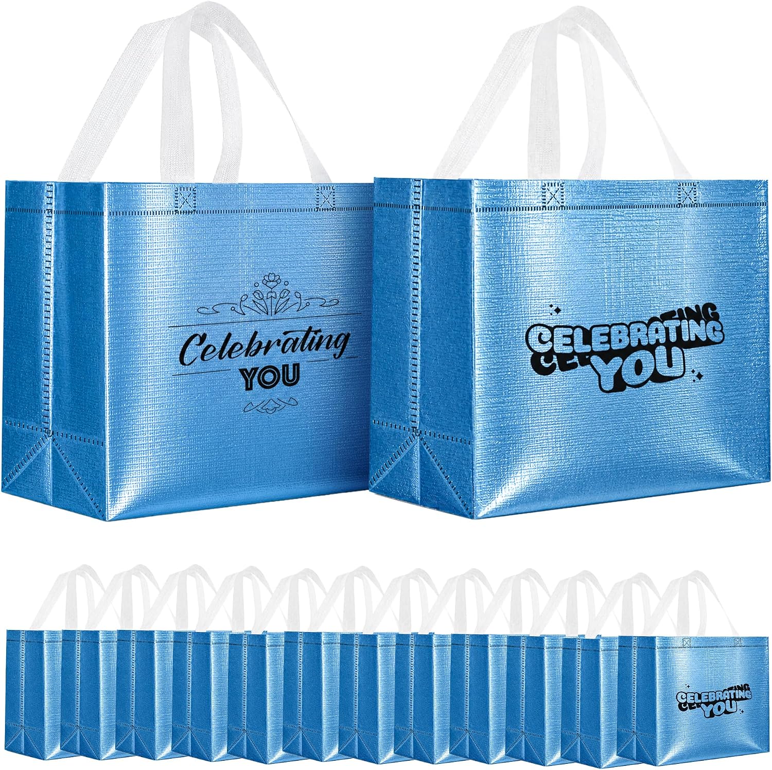 Premium Reusable Graduation Gift Bags - 12 Piece, Congratulations Gift Bag for Blue Graduation Decorations 2026, Graduation Party Supplies 2026, Graduation Party Favor, Congratulations Decorations