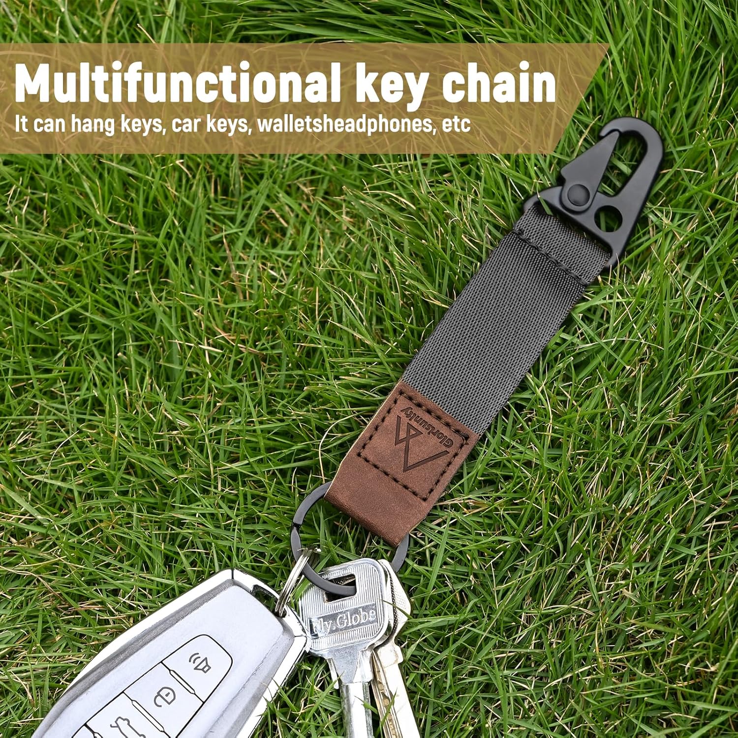 Hand Wrist Lanyard Key Chain Holder, Wristlet Strap for Key for Women & Men, Lanyard for Car Key (2 Piece)… - Image 2