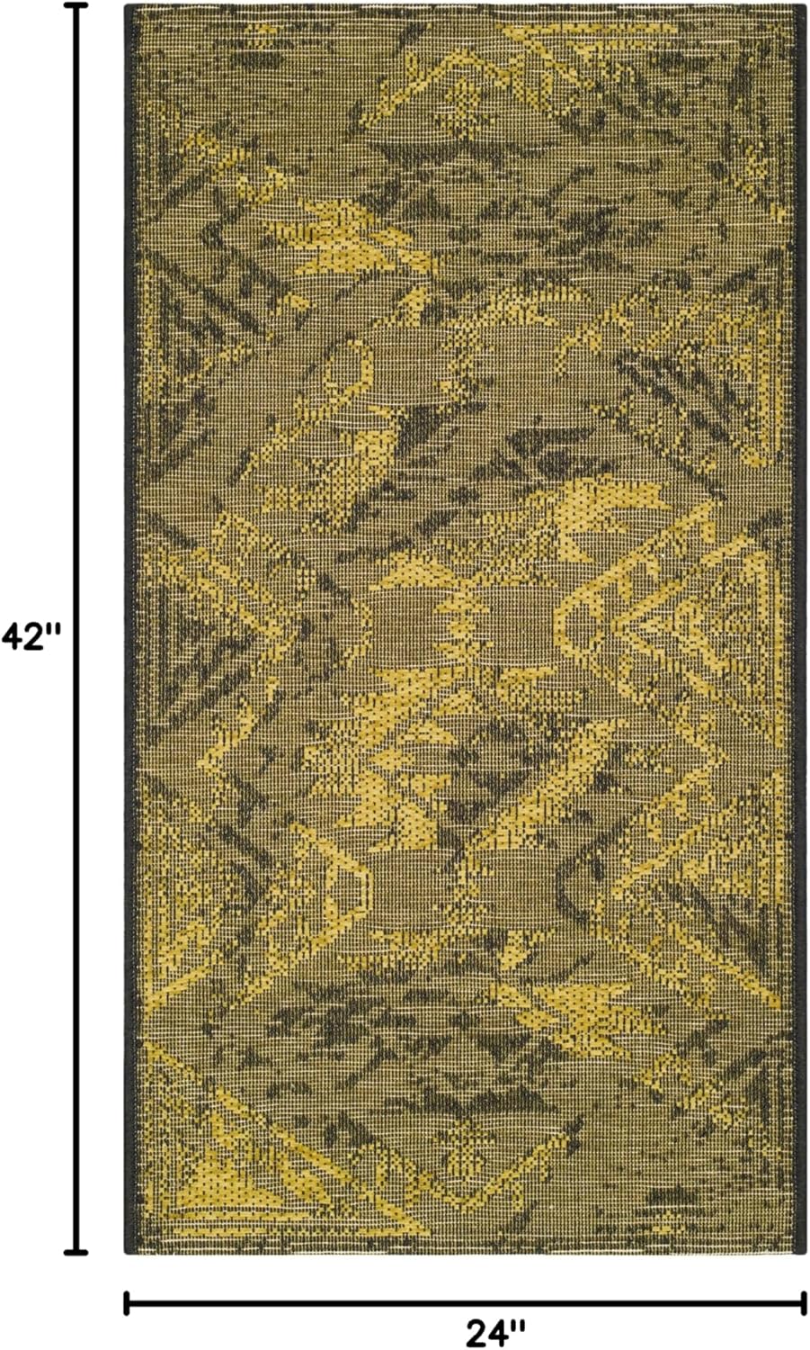 SAFAVIEH Palazzo Collection Accent Rug - 2' x 3'6", Black & Green, Boho Tribal Design, Non-Shedding & Easy Care, Ideal for High Traffic Areas in Entryway, Living Room, Bedroom (PAL122-56C10)