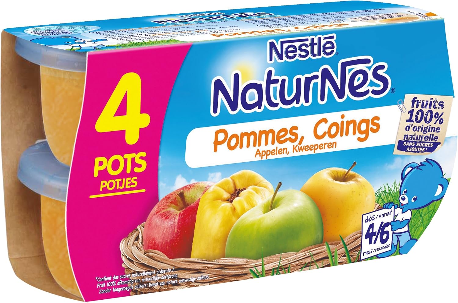 Nestle Bebe Naturnes Pommes Coings Compote Des 4 Mois 4 X 130 G Lot De 3 12 Pots Amazon Ca Everything Else