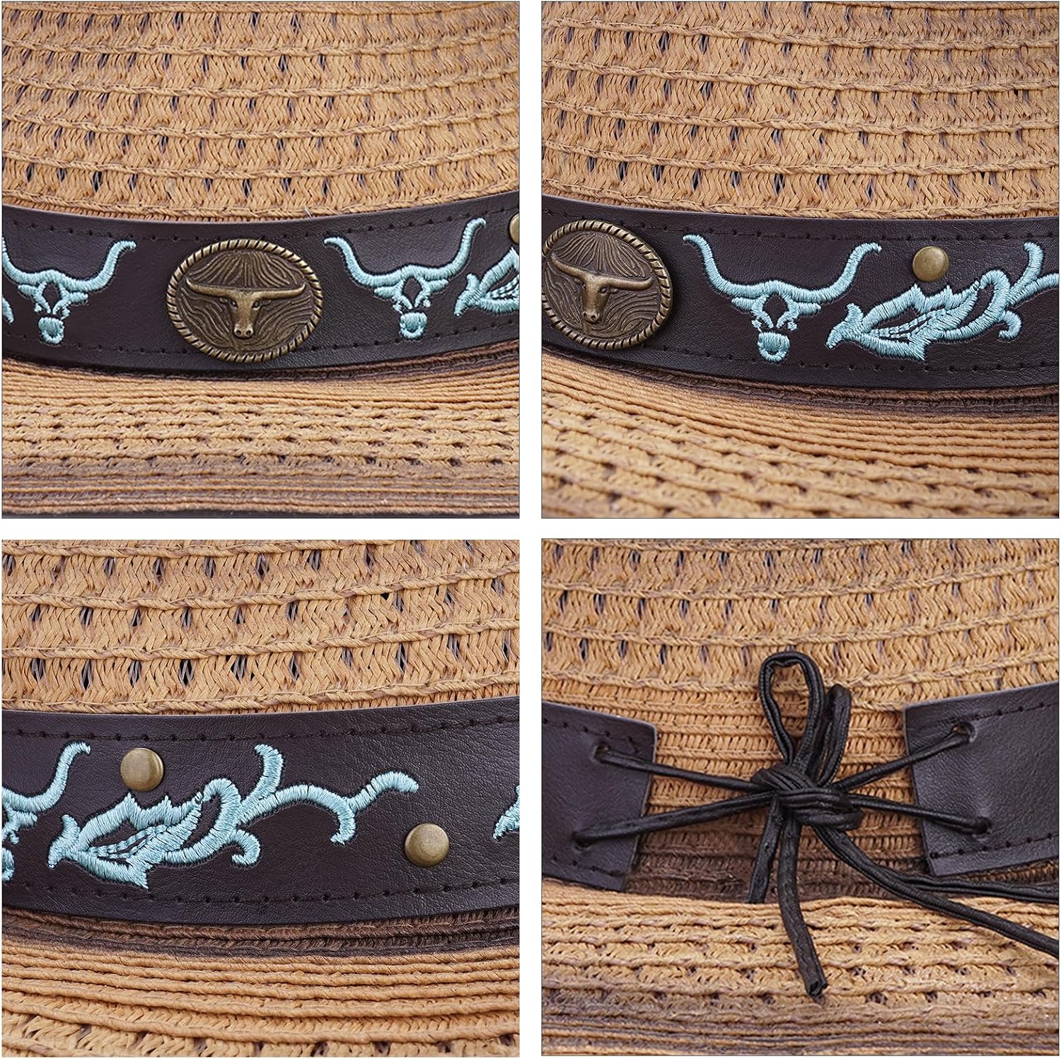 Cowboy hat Band Handmade, hat Bands for Cowboy Fedora Panama Hats