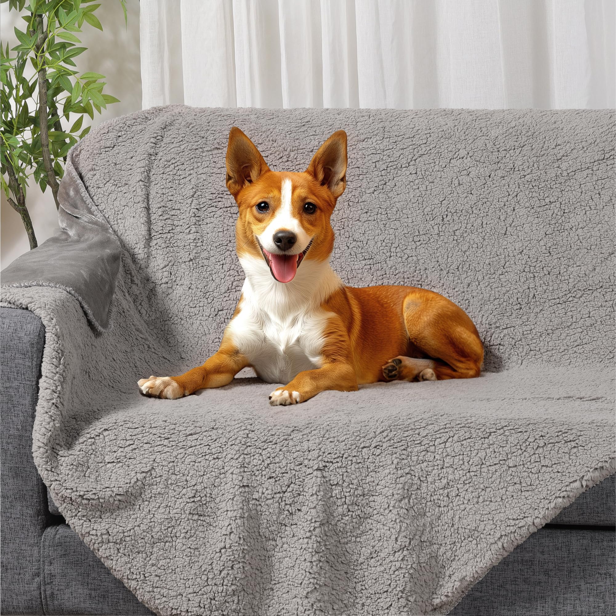 JEMIDI Manta Polar Reversible - Manta Sherpa Gris Reversible de 140 x 180 cm - Mantas para Cama y Sofa Extrasuave - Manta Invierno Gruesa de Doble Cara con Forro Polar y Sherpa