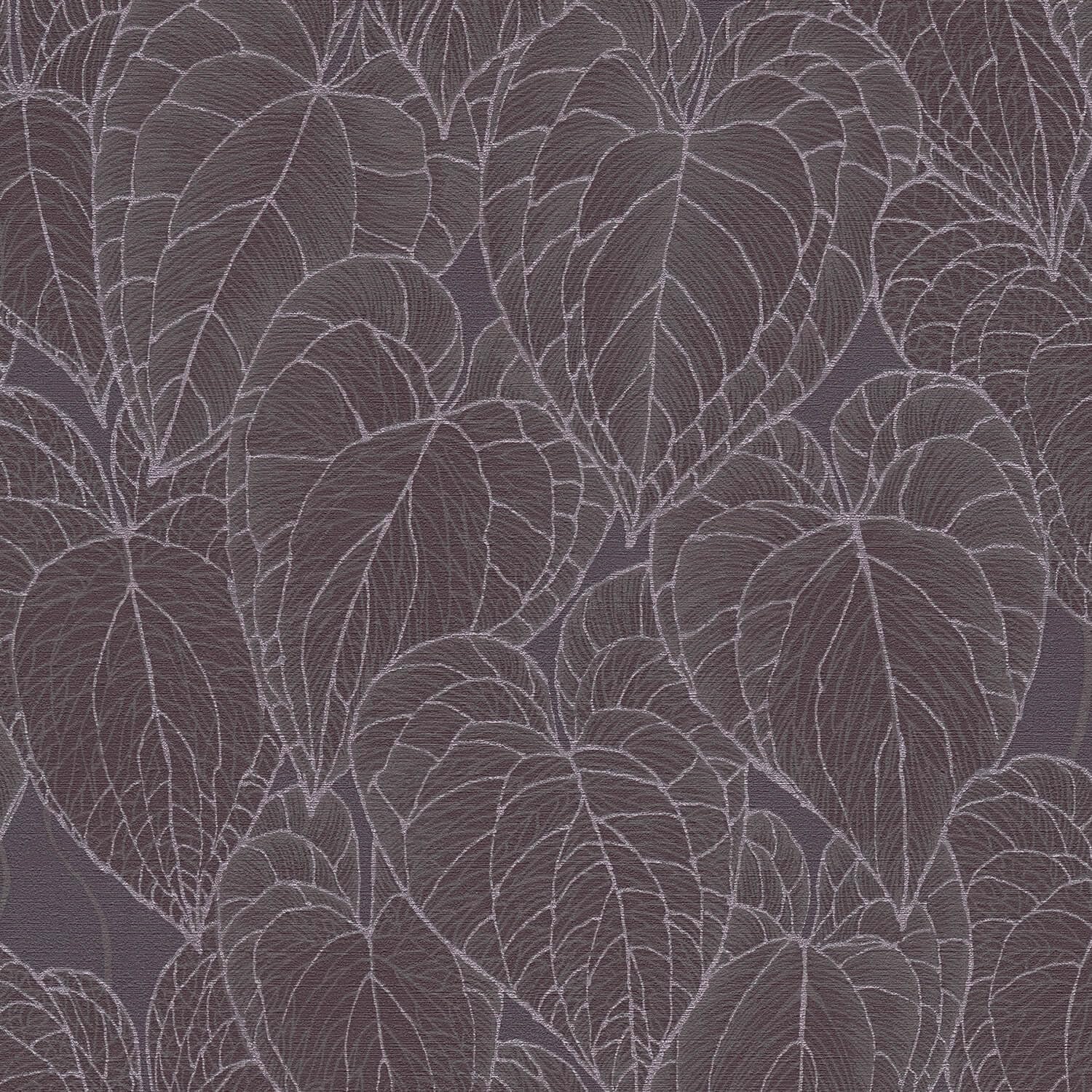 Papel pintado no tejido Profhome gris púrpura: elegancia metálica para transformar tus paredes