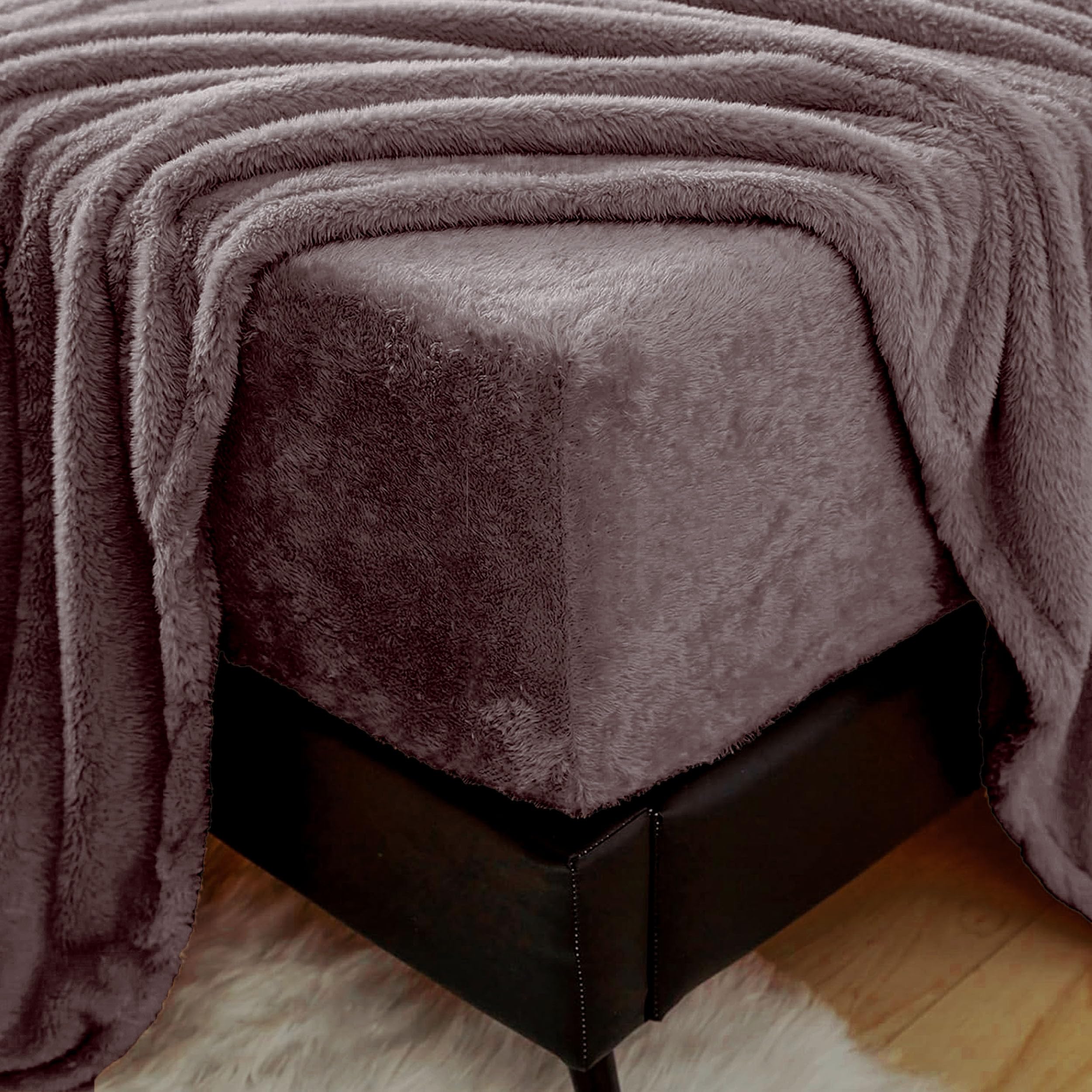 Sábana Bajera De Franela MANEMI | Ajustable Colarina Para Cama 150 | Sábana Térmica Suave Para Invierno | Tamaño 150x195x30 Cm