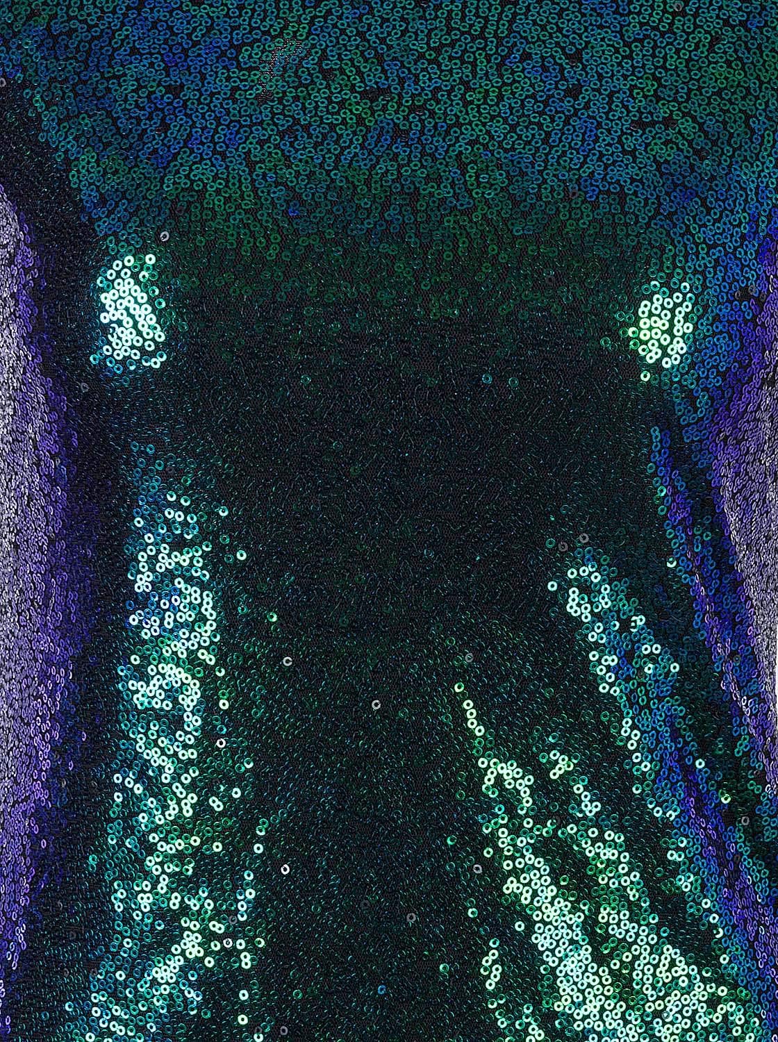 Vijiv Women's Sparkle Glitzy Glam Sequin Short Sleeve Flapper Party Club Dress - Image 5