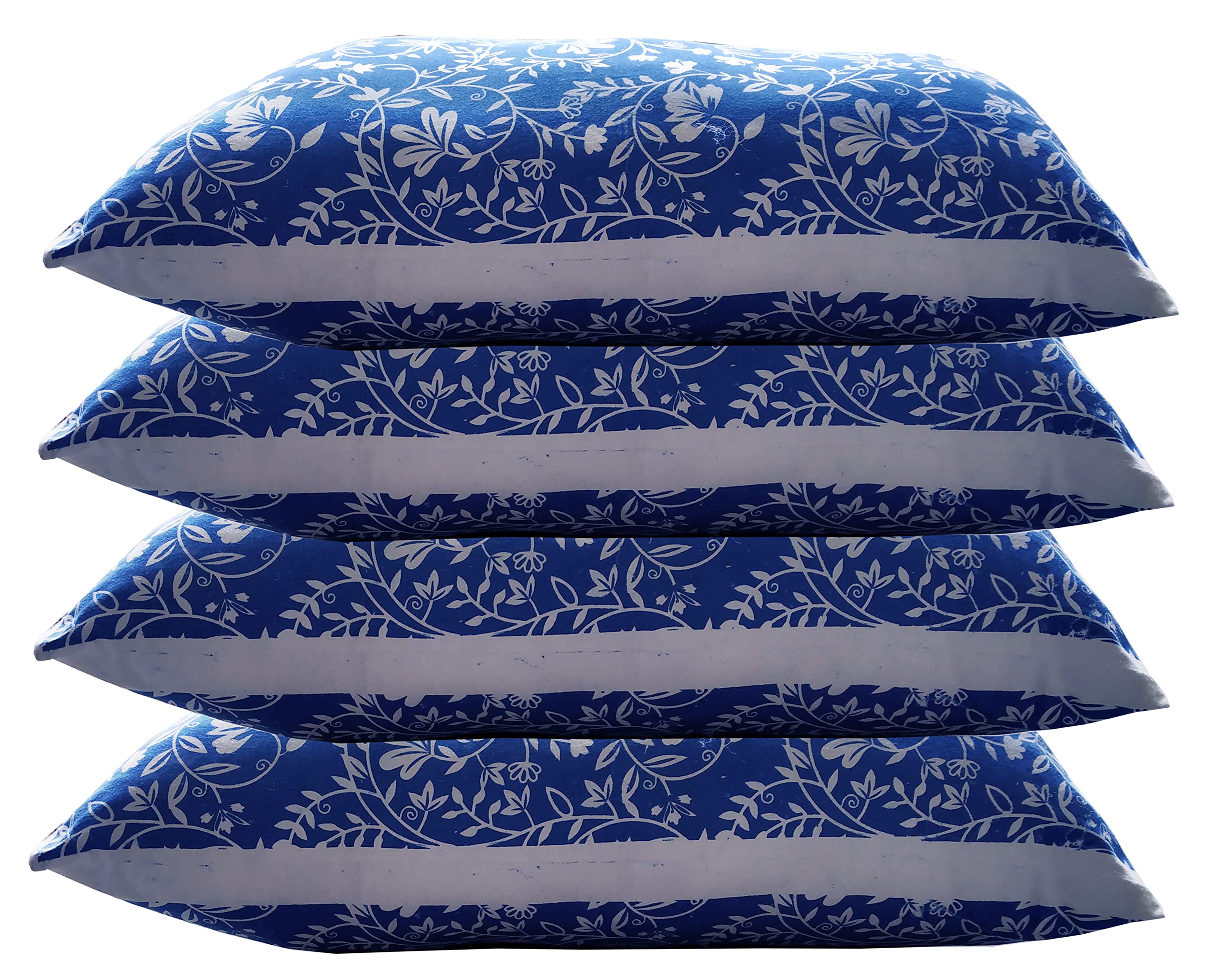 Gowri Tex Organic Cotton Blue Pillows - Set of 4 -2