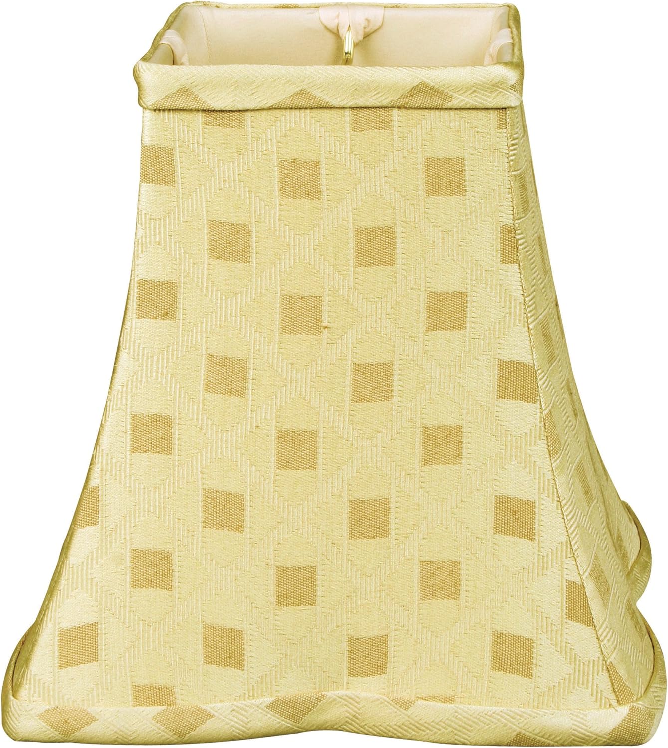 Royal Designs Square Empire Patterned Designer Lamp Shade, Brown 5 x 10 x 9