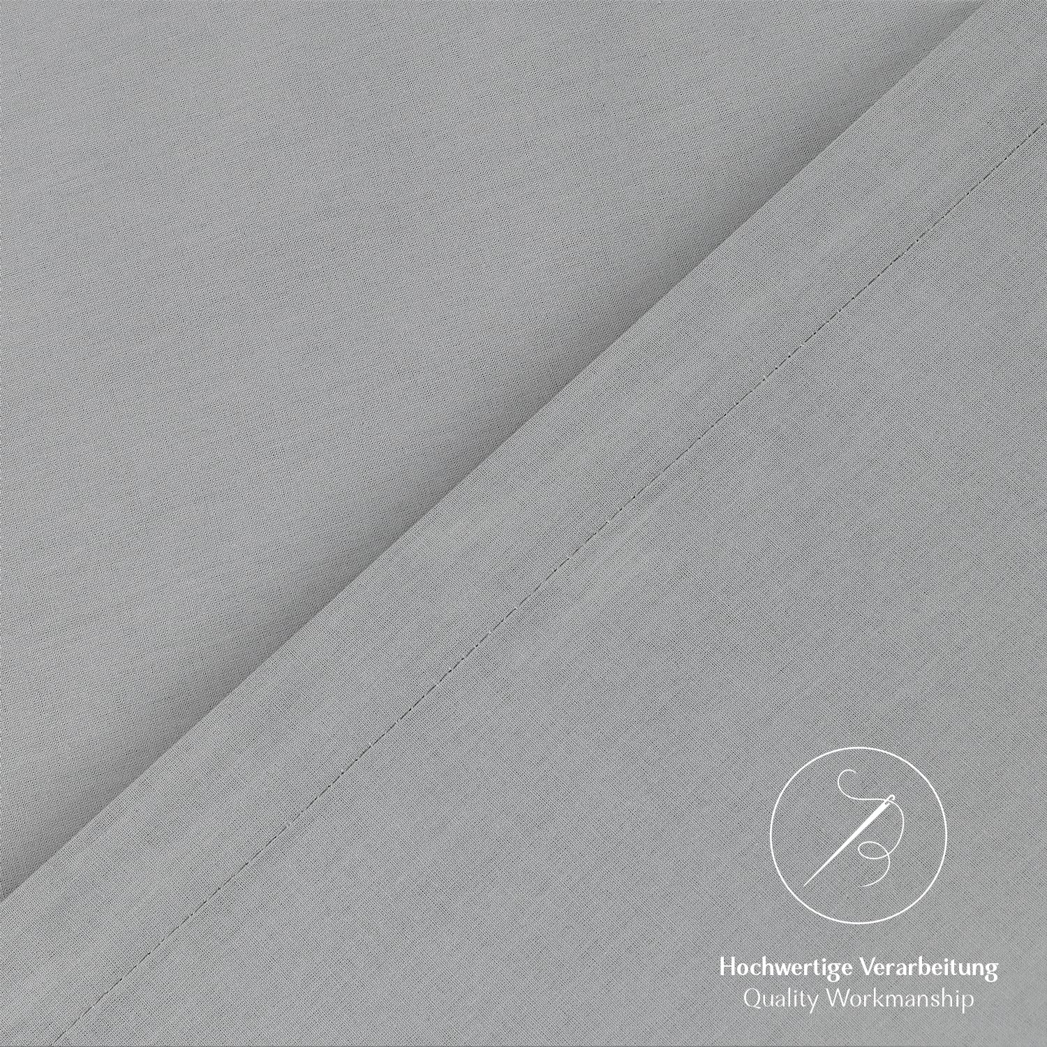 Alreya Renforcé Poszewka na poduszkę 40 x 60 cm – 100% bawełna, z zamkiem błyskawicznym YKK, super miękka poszewka na poduszkę, kolor Beżowy (sama poszewka)