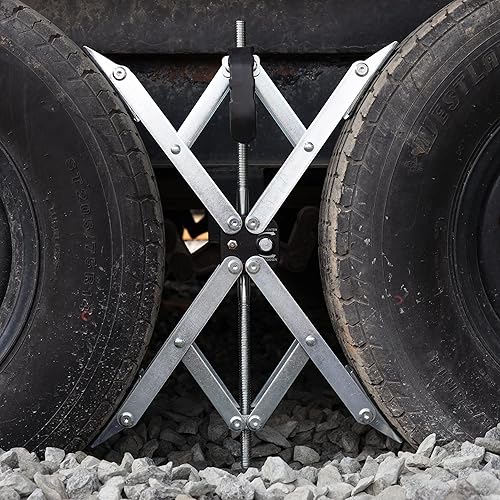 Miniatura 4 de Estabilizador de RV en forma de X XL (permite ajustar el taladro) con bloqueo de doble eje para vehículos recreativos, remolque de viaje o caravana