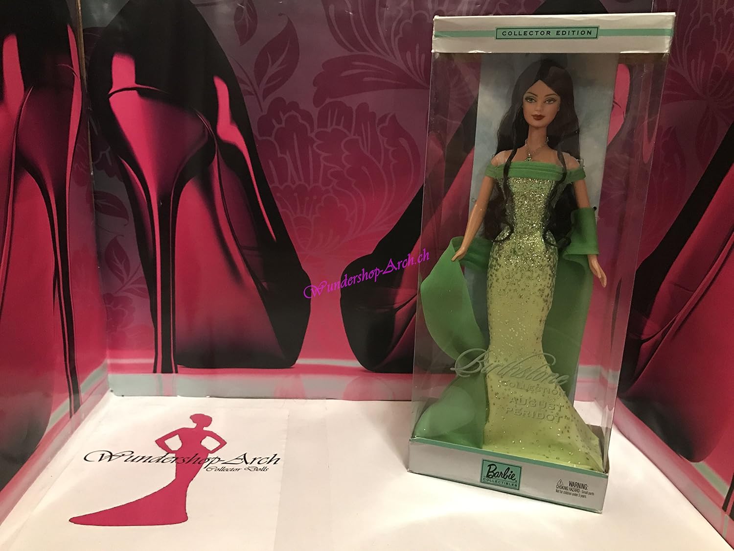 Mattel Barbie 2002 Birthstone Collection - August Peridot Barbie Doll