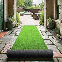 RsBarter Artificial Turf 3.3 ft x 33.3 ft (1 x 10 m) Roll Type, 0.4 in (10 mm) Pile Height, Integrated Weed Barrier, Artificial Turf Mat, Suitable for Outdoor/Indoor/Veranda, Synthetic Grass
