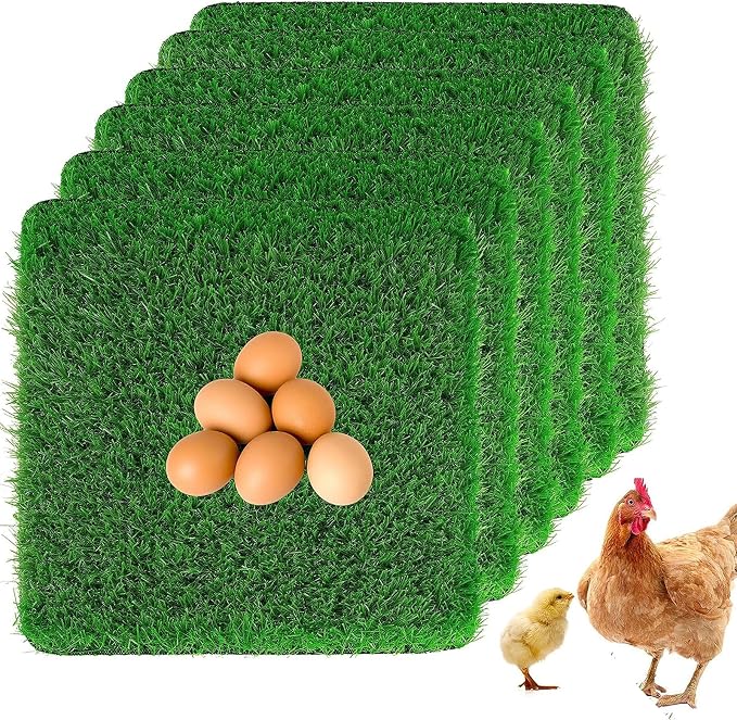 8 Nistkasten-Pads Für Hühner 30x30x3 Cm – Waschbar, Wiederverwendbar, Kunstrasen Für Hühnerstall & Eier