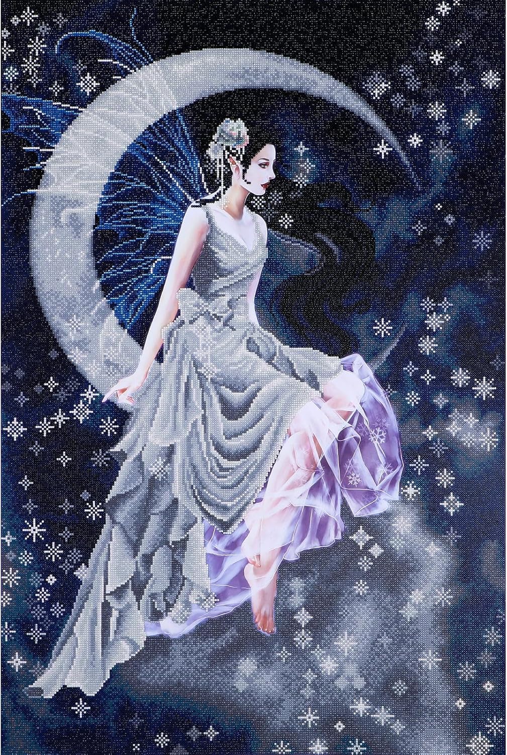 DIAMOND DOTZ Frost Moon Fairy Diamond Painting Kits for Adults - Diamond Art Kits a Relaxing Creative Craft Kit with Dotz Gems 39.4"x39.4"