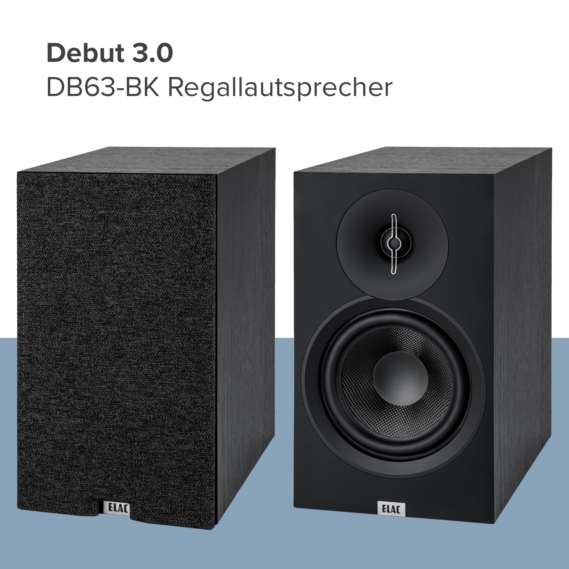 ELAC Debut B6.3 Regal-Lautsprecher – Ideal für die Musikwiedergabe über Ihre Stereoanlage auch als Teil eines 5.1 Surround-Systems, legendärer Klang, edles Design – 2 Lautsprecher passiv