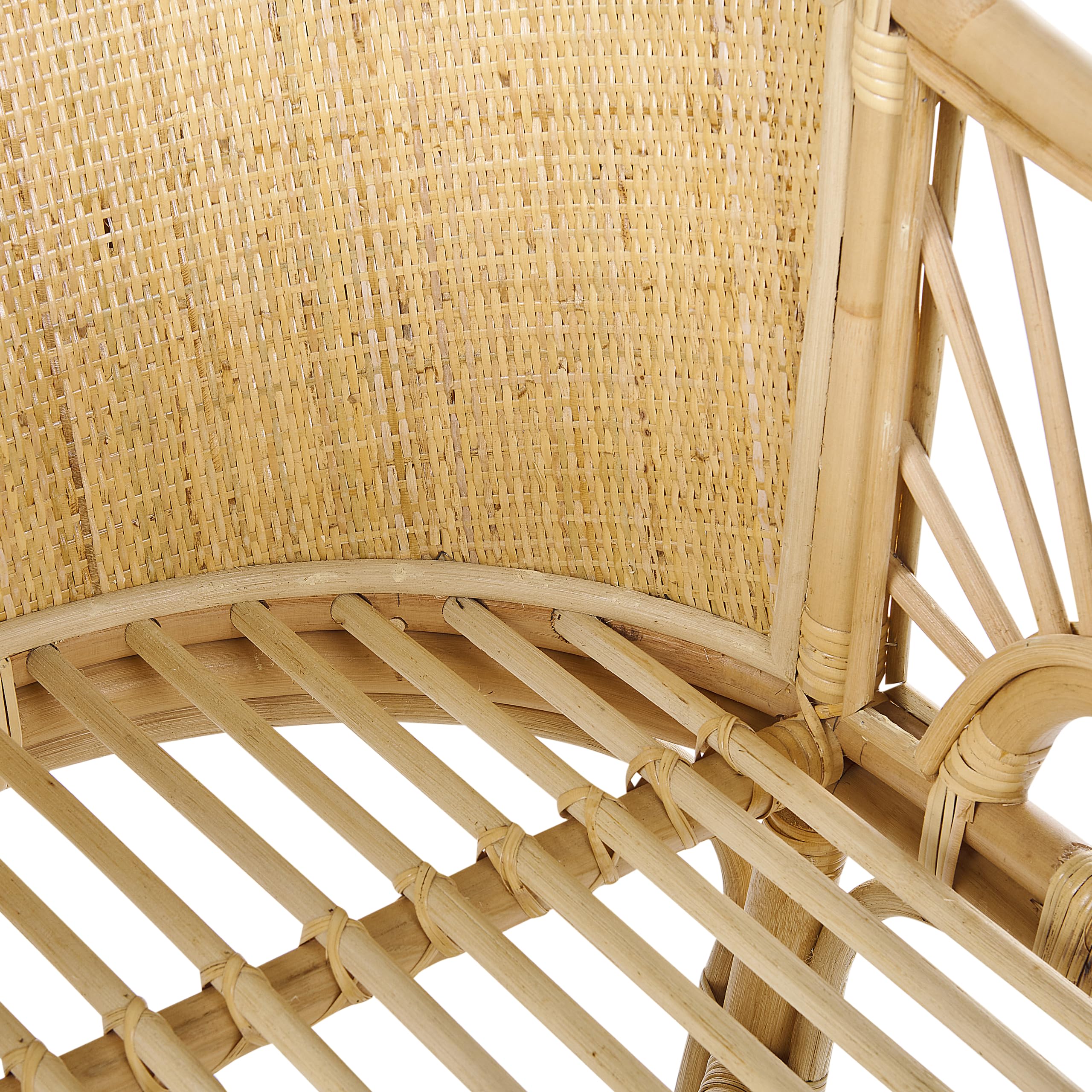 Beliani Berceau Moïse en Rotin Clair 50x70 cm avec Couffin en Polyester et Coton Naturel Lagrasse