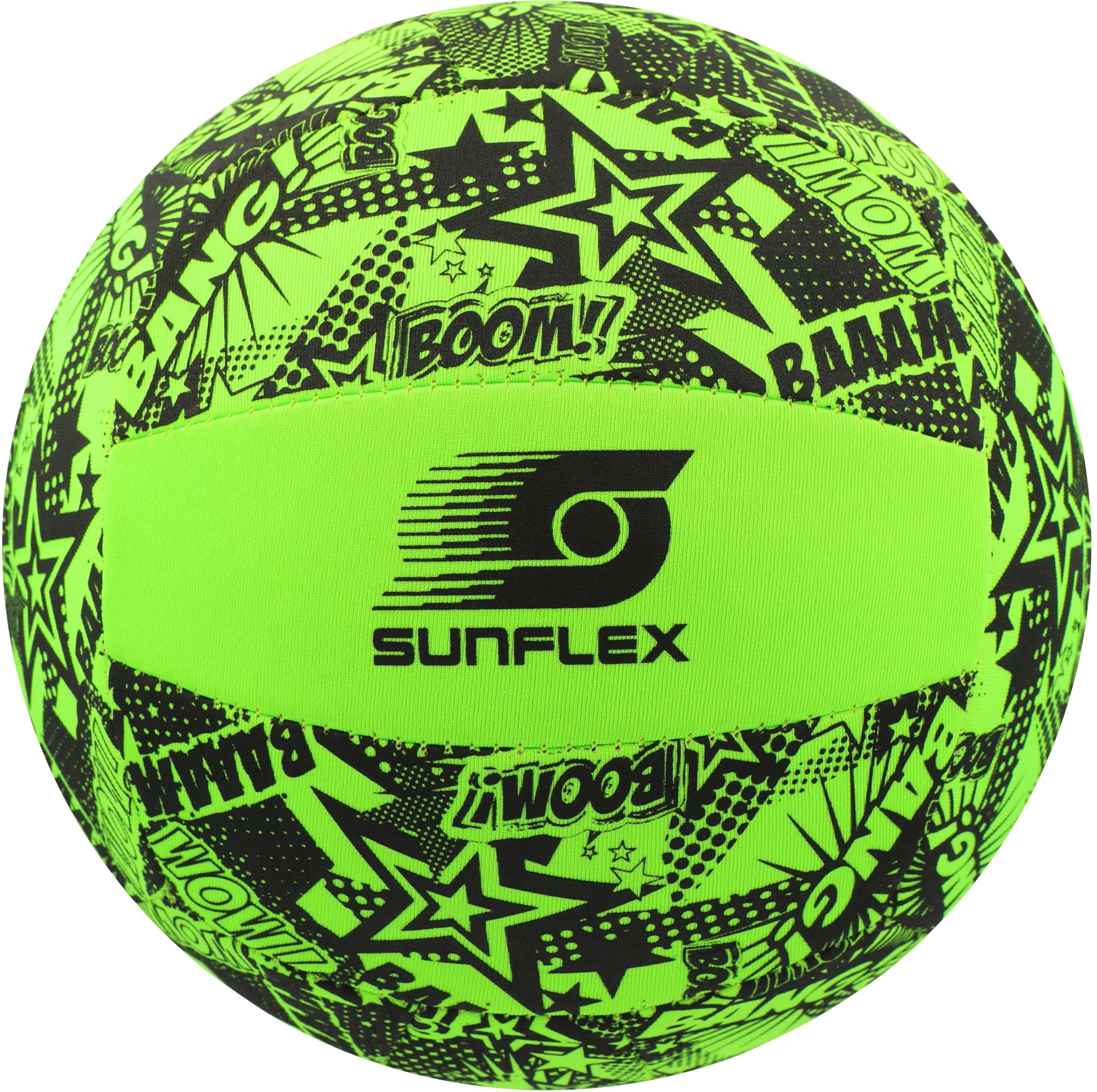 Sunflex® Neopren Zubehör Beach- und Funball Funky Größe 5 | Volleyball & Strandball weich & leicht für den Strand & das Wasser | Spielball extrem robust & für Jede Altersgruppe