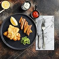 Vista 3 de Zonon 200 toallas de mano de papel para baño, toallas de mano desechables de mármol, toallas decorativas de mármol para cena, servilletas