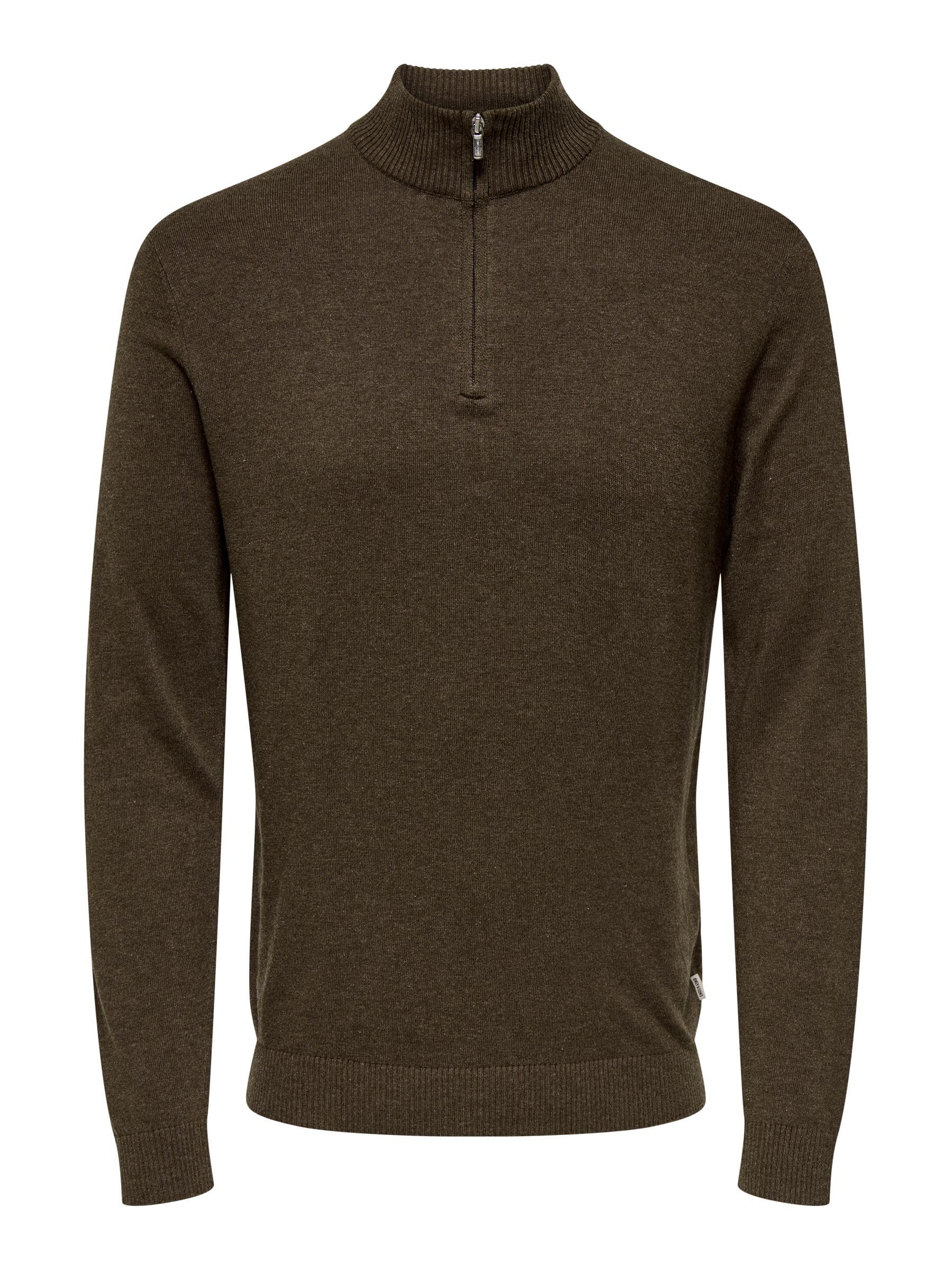 Only & Sons Herren Onsloui Reg 12 Mel Half Zip Knit Noos Onsloui Reg 12 Mel Half Zip Knit Noos (1er Pack)