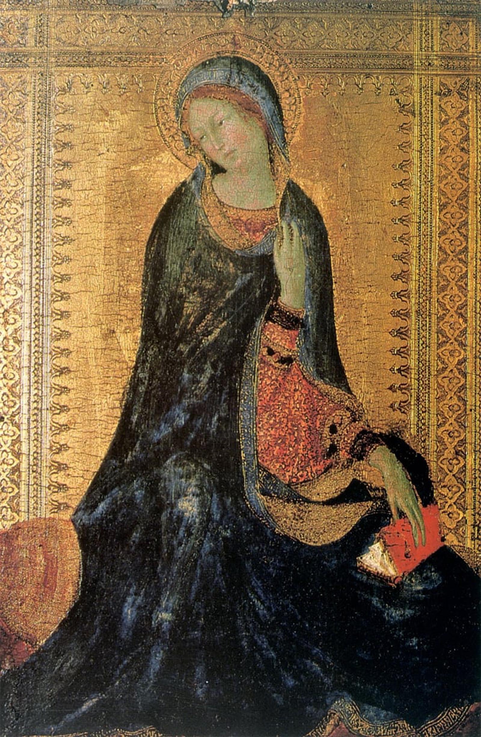 POSTERIIk Famous Animal Posters Vintage Picture Lady of the Annunciation by Simone Maritini Modern Wall Decor for Home Decor 60x90cm