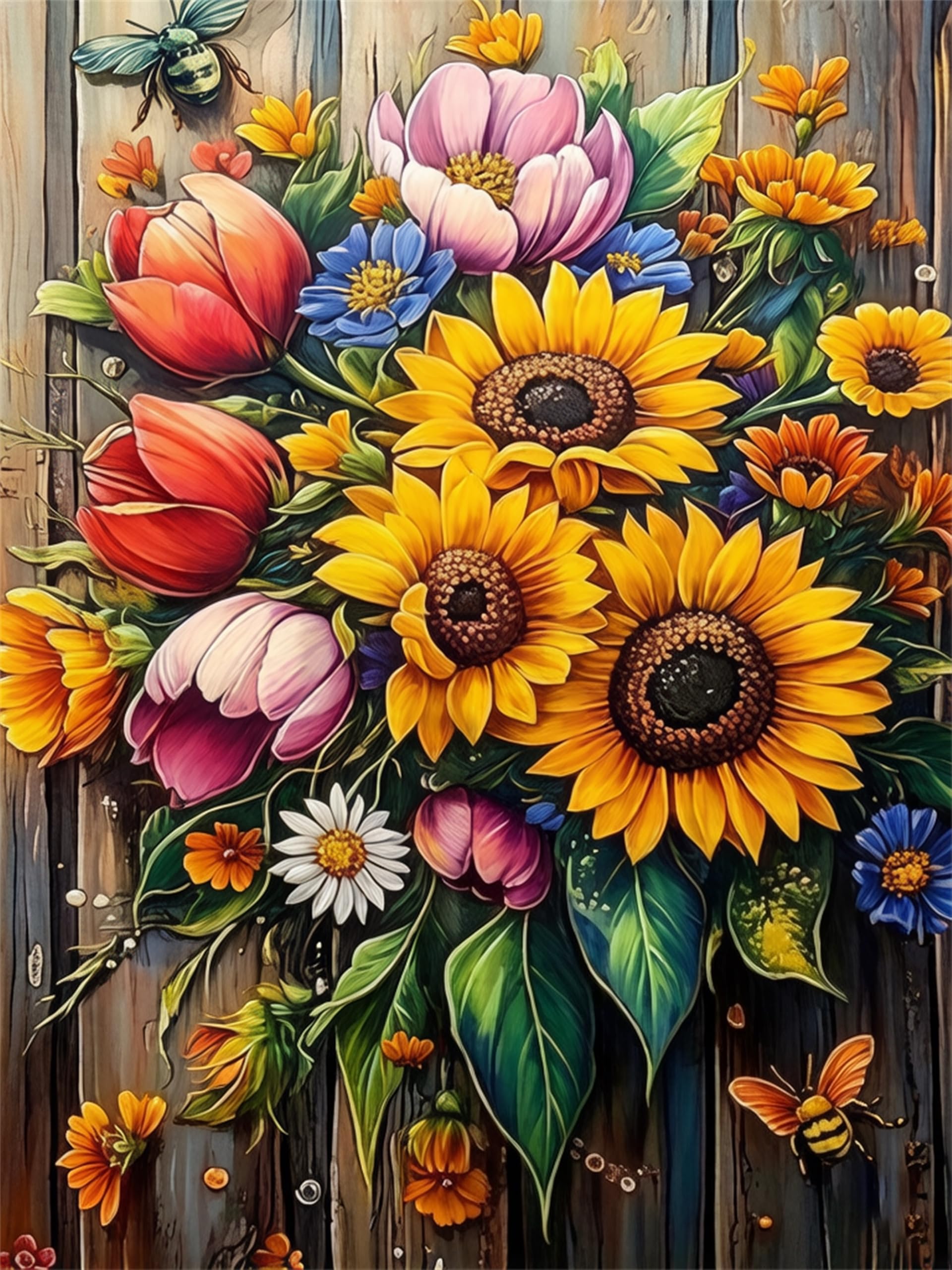 ZHOSOHO 5D Diamond Painting Kit for Adults,Diamond Art Kits for Beginner,Gem Art,Crystal Art Kits Full Round Drill for Home Wall Decor Gifts for Women, Men (Sunflower)