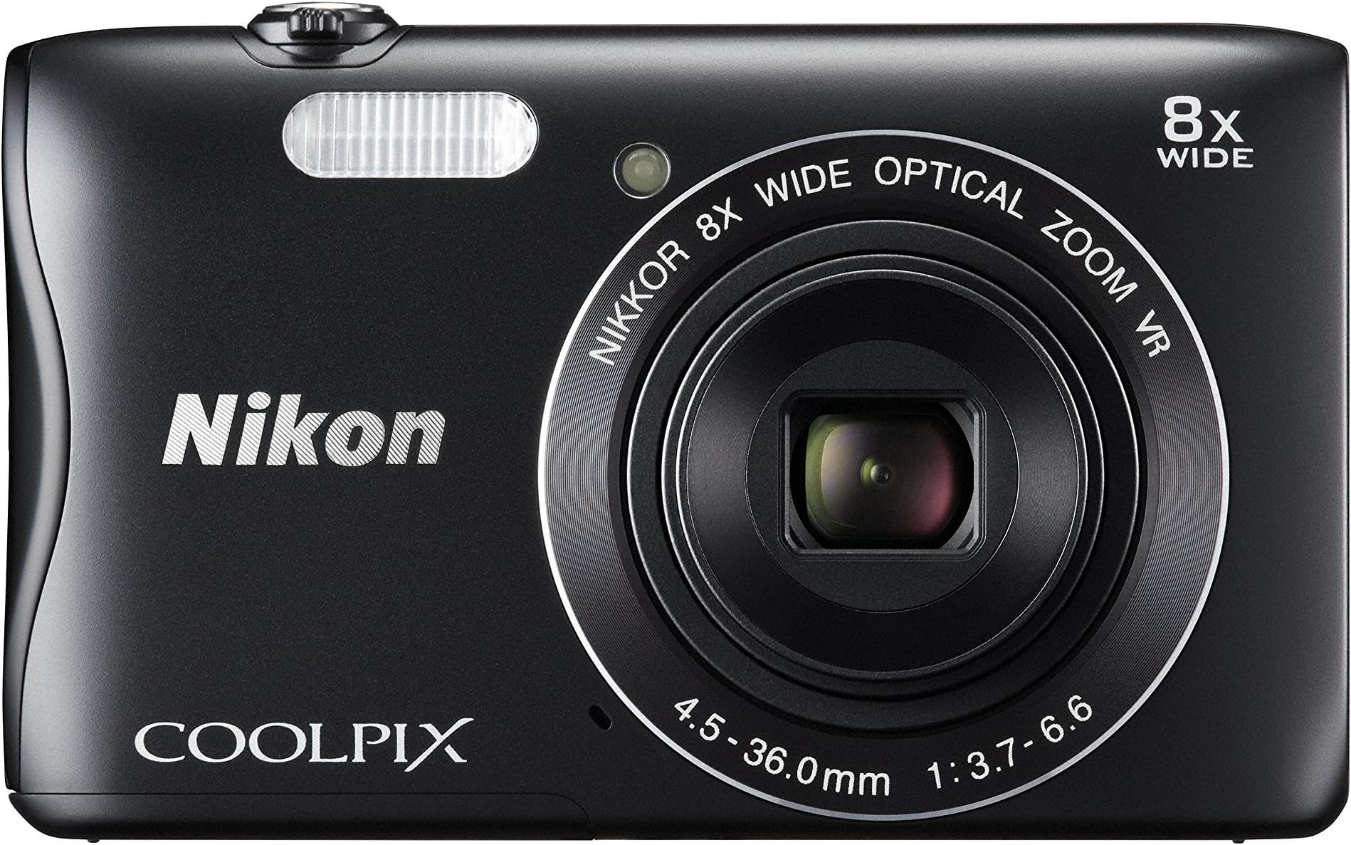 Nikon Digital Camera COOLPIX S3700 Black Optical 8X Zoom 20.05 Million Pixels S3700BK
