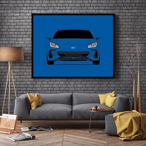 Vista 6 de Custom Car Posters CUSTOMIZABLE COLOR Handmade Poster compatible with Subaru BRZ (2022-Present) Print Wall Art Décor - 8x10 Satin Print (Unframed)