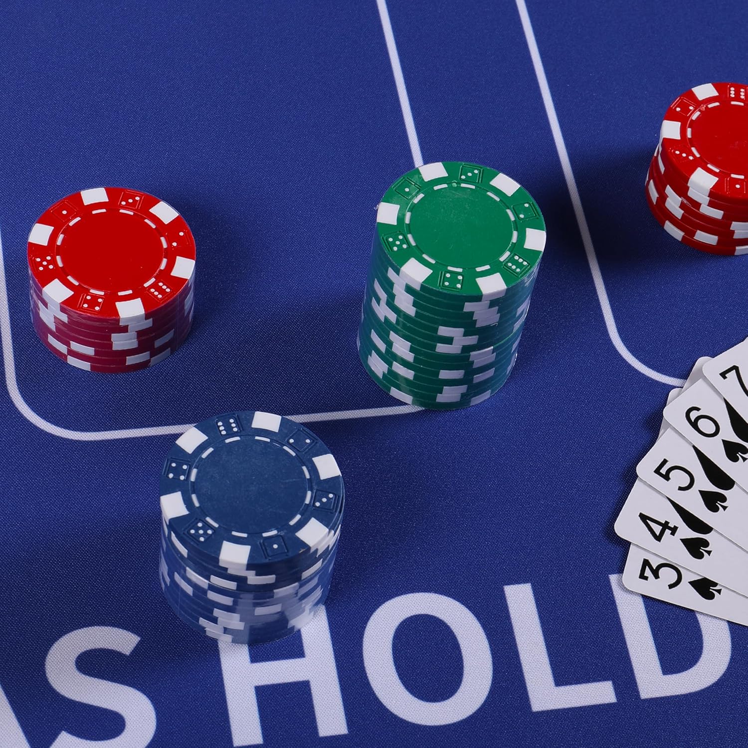 Poker Table Top - Foldable 70" x 35" Texas Hold'em Poker Mat with Non-Slip Backing and Zipper Carrying Bag - Waterproof and Portable Casino Table Topper Card Mat for Home Game Nights Up to 10 Players