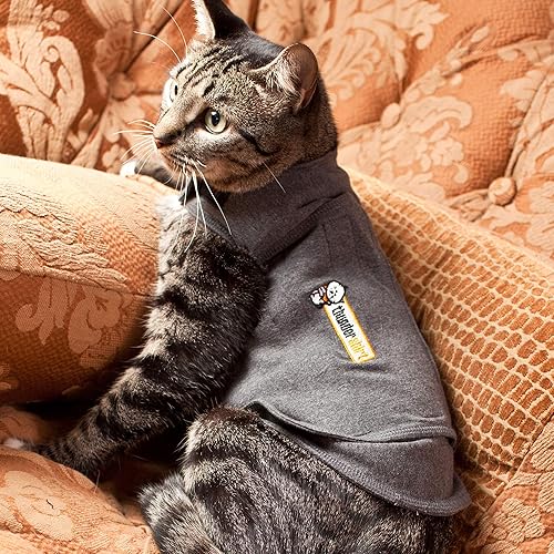 Miniatura 4 de Thundershirt Classic Cat Anxiety Jacket  Vet Recommended Calming Solution Vest for Fireworks Thunder Travel  Separation Heather Gray