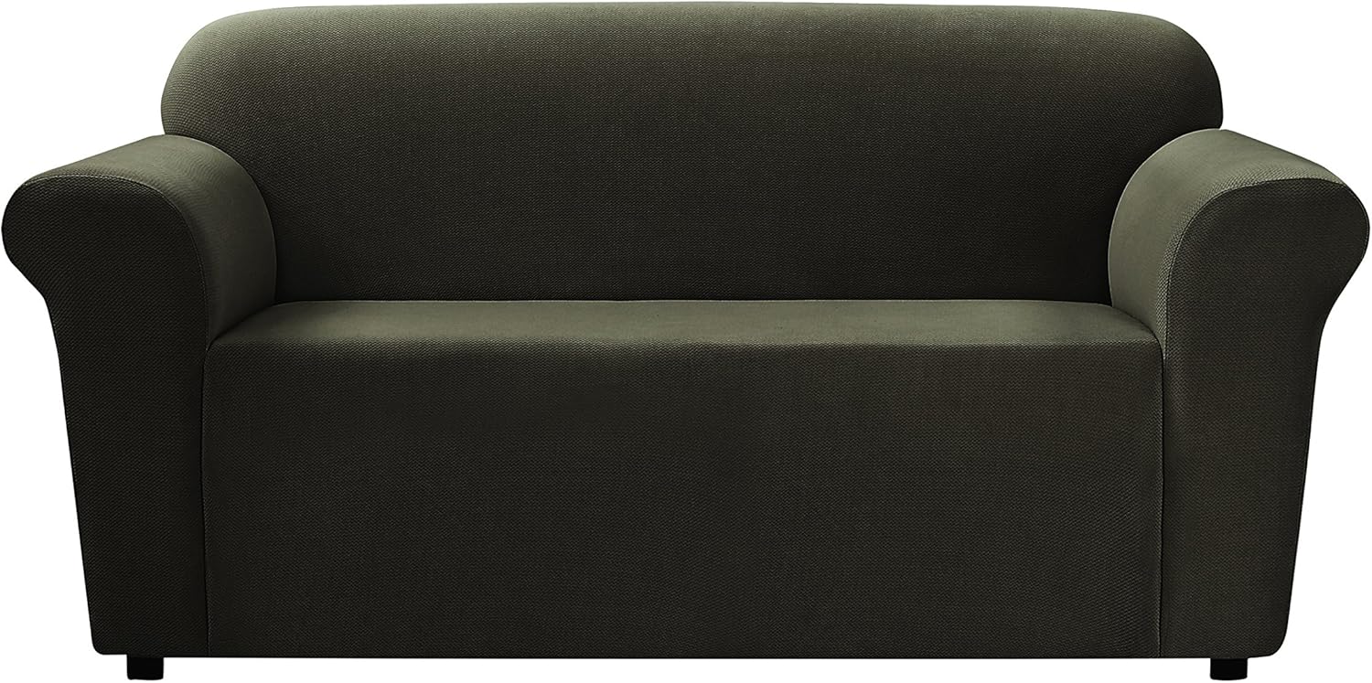 Sure Fit Stretch Mini Chevron Loveseat Slipcover, Tan Color : Home & Kitchen