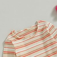 Vista 4 de Camiseta de manga larga cálida para bebés y niñas pequeñas, ropa básica para otoño e invierno